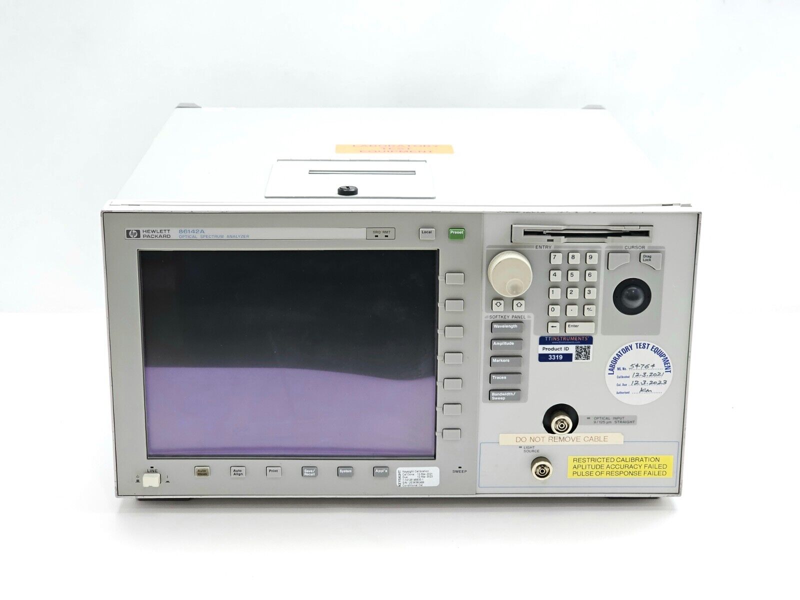 FOR PARTS / REPAIR Keysight Agilent HP 86142A Optical Spectrum Analyzer Opt. 005