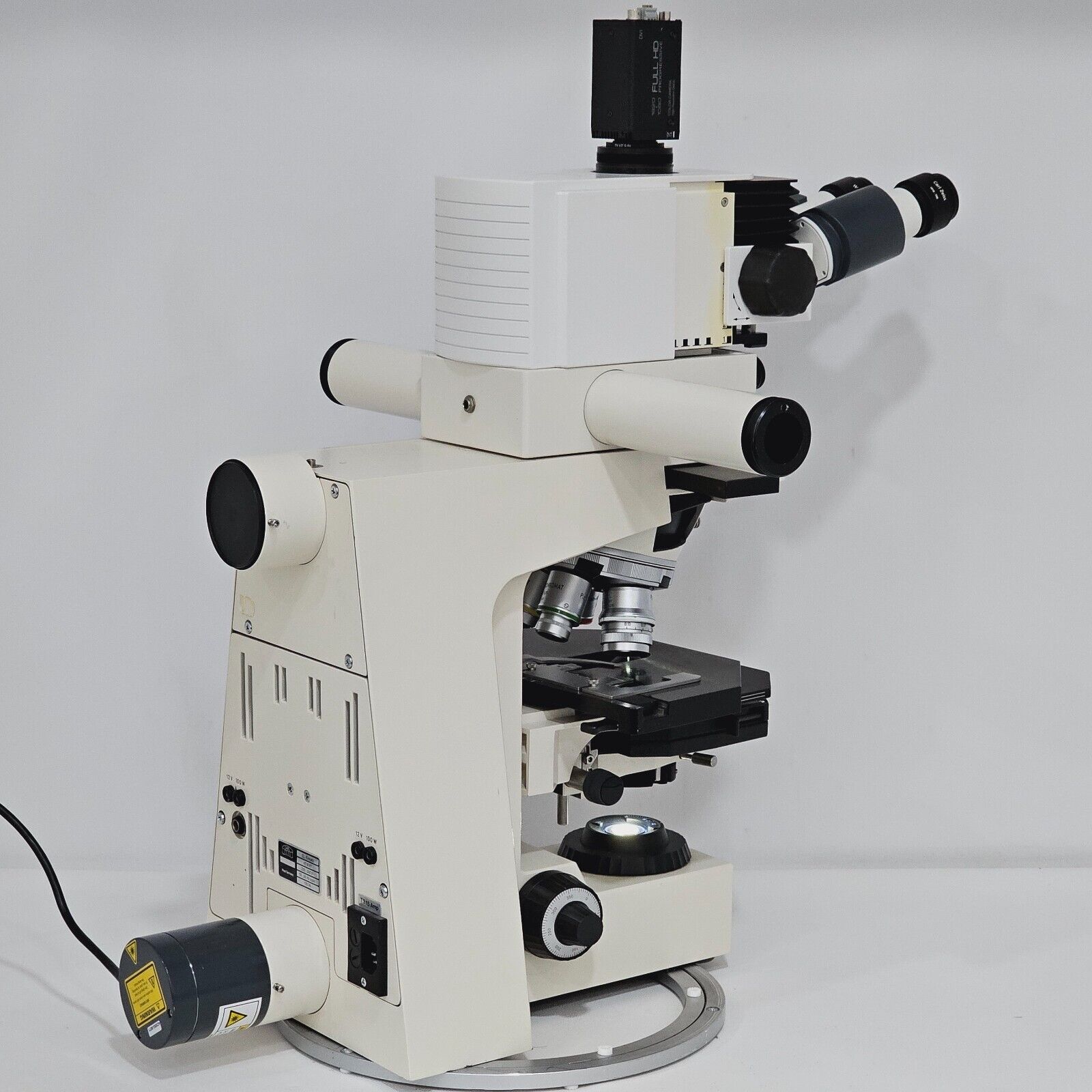 ZEISS Axioplan El-Einsatz Microscope 451887 IK-HR1D Camera + 5 Objectives &.....