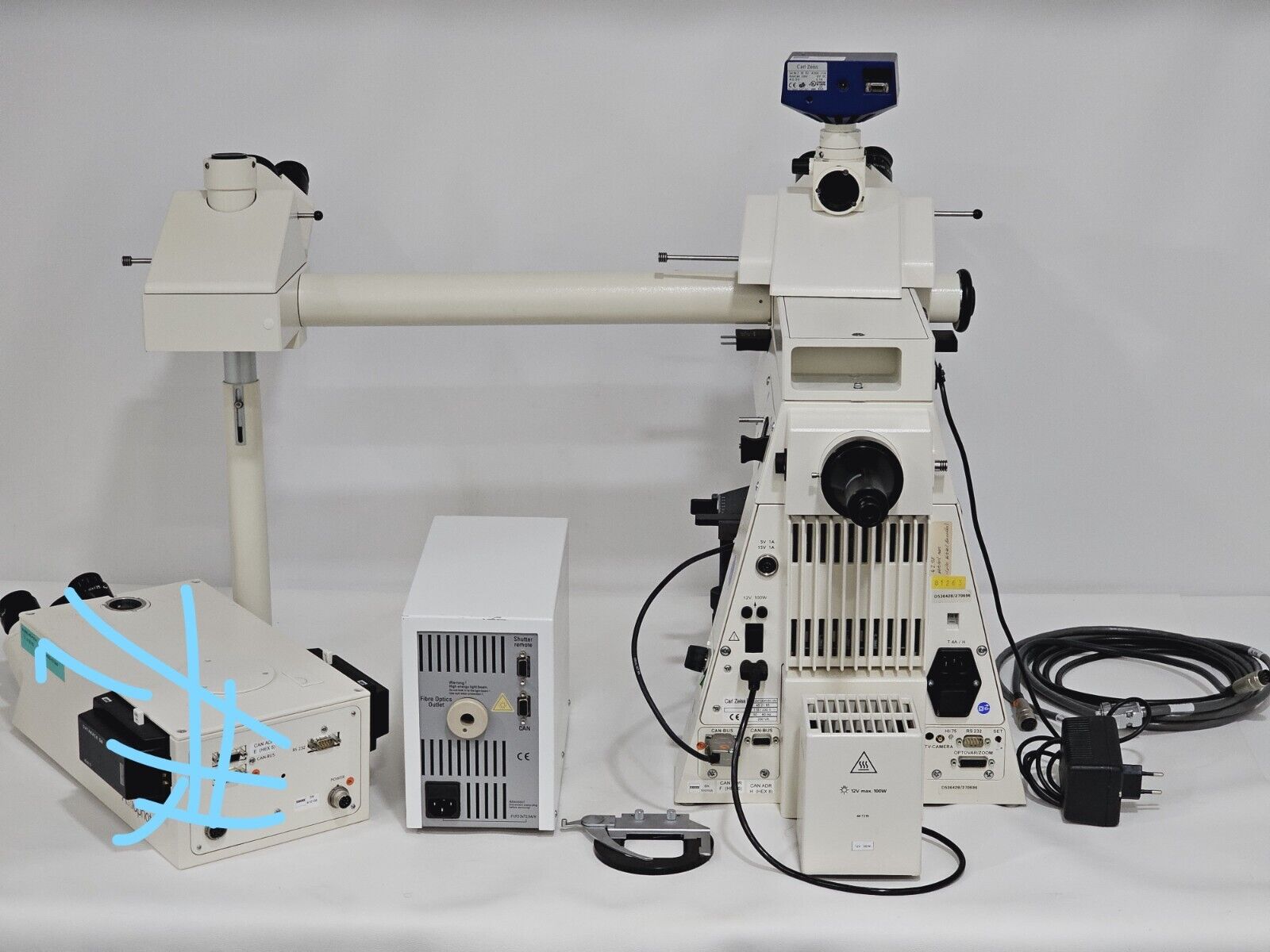 ZEISS Axioplan 2 Microscope 452185 w/ Teaching Arm AxioCam HRc + 6 Objectives &.