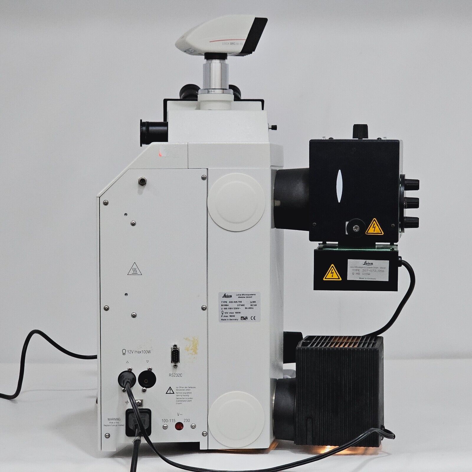 Leica DMRE HC Microscope 020-525.755 DFC310 FX Camera & Light Source + 4 Objecti