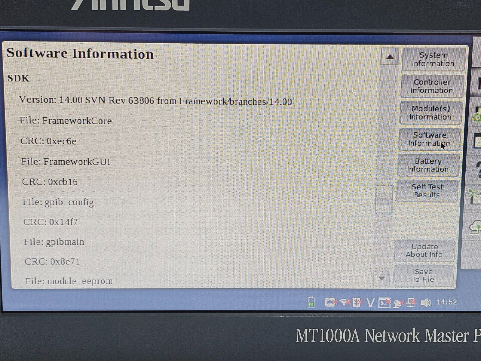 Anritsu MT1000A Network Master Pro MU100010A 10G Ethernet Multirate Dual Channel