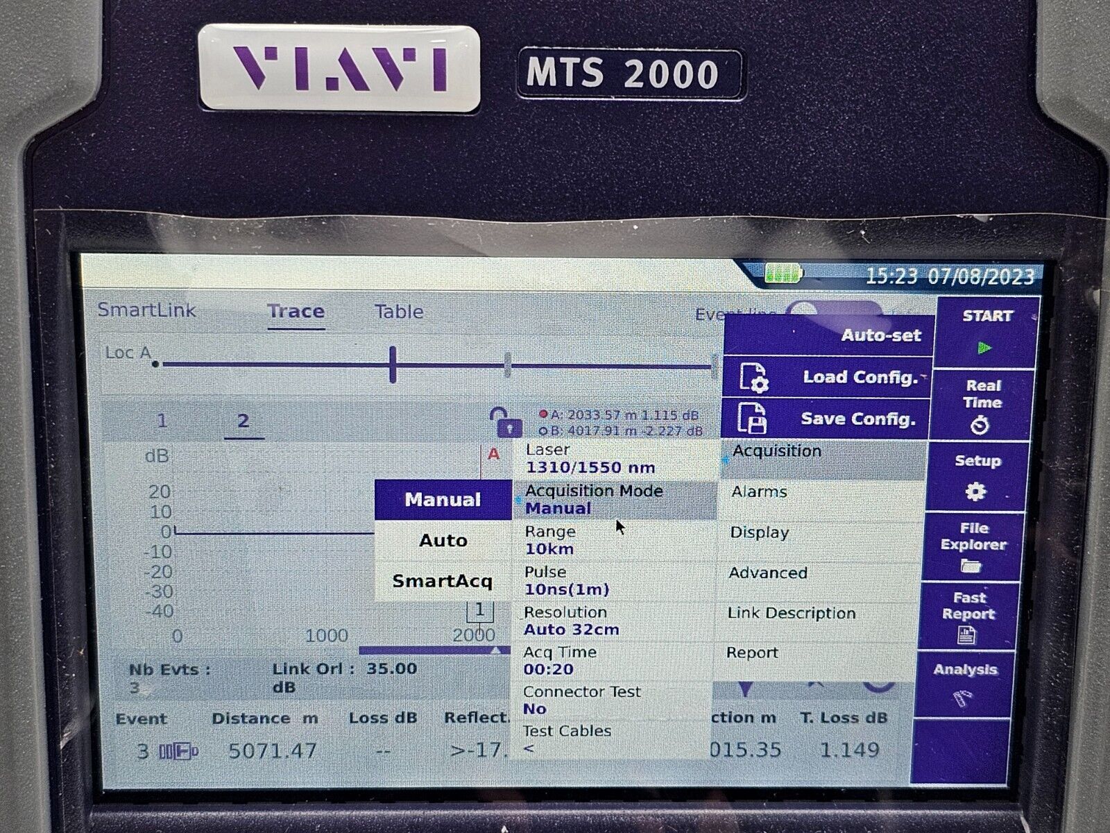 Viavi JDSU MTS 2000 V2 with 4136 FMP2 Metro PON 1310/1550nm + F1625 Live OTDR