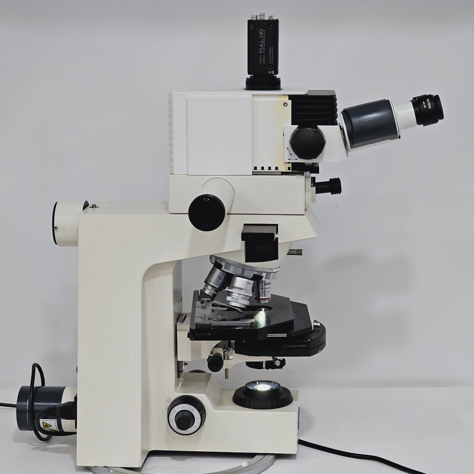 ZEISS Axioplan El-Einsatz Microscope 451887 IK-HR1D Camera + 5 Objectives &.....