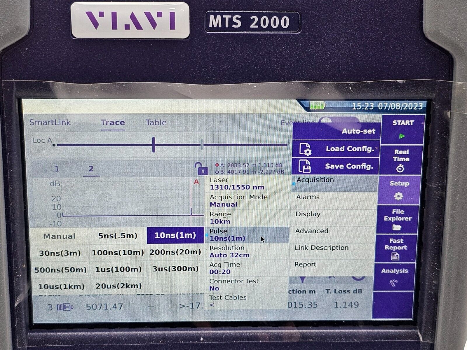 Viavi JDSU MTS 2000 V2 with 4136 FMP2 Metro PON 1310/1550nm + F1625 Live OTDR