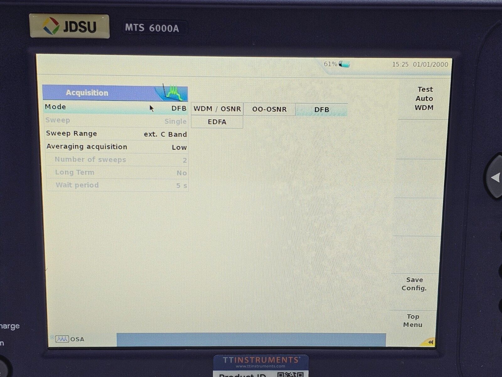 Viavi JDSU 6000A V2 + OSA-110M 1250 - 1650 nm OSA Optical Spectrum Analyzer #2