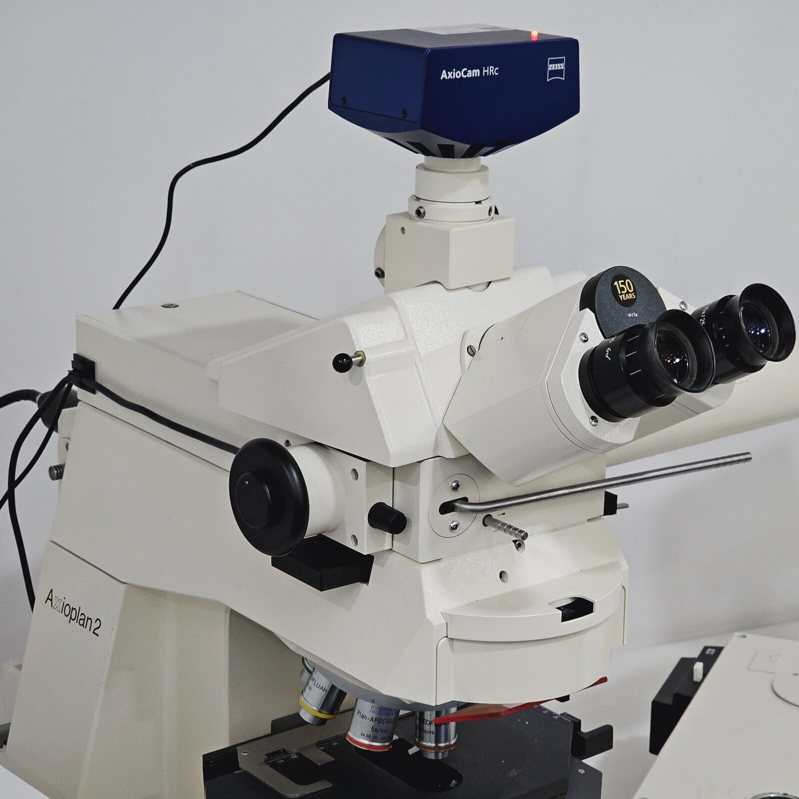 ZEISS Axioplan 2 Microscope 452185 w/ Teaching Arm AxioCam HRc + 6 Objectives &.