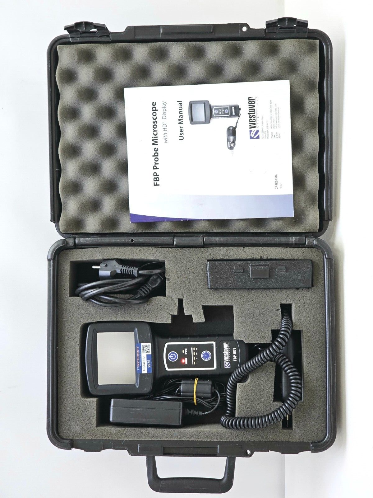 JDSU Westover FBP-HD1 Fiber Scope Probe + 7 Tips MU/FC/ST/SC/LC/U12M/U25M FBP