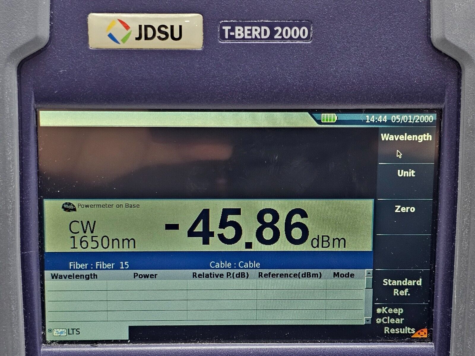 Viavi JDSU T-BERD 2000 Test Platform / Mainframe with built-in Power Meter