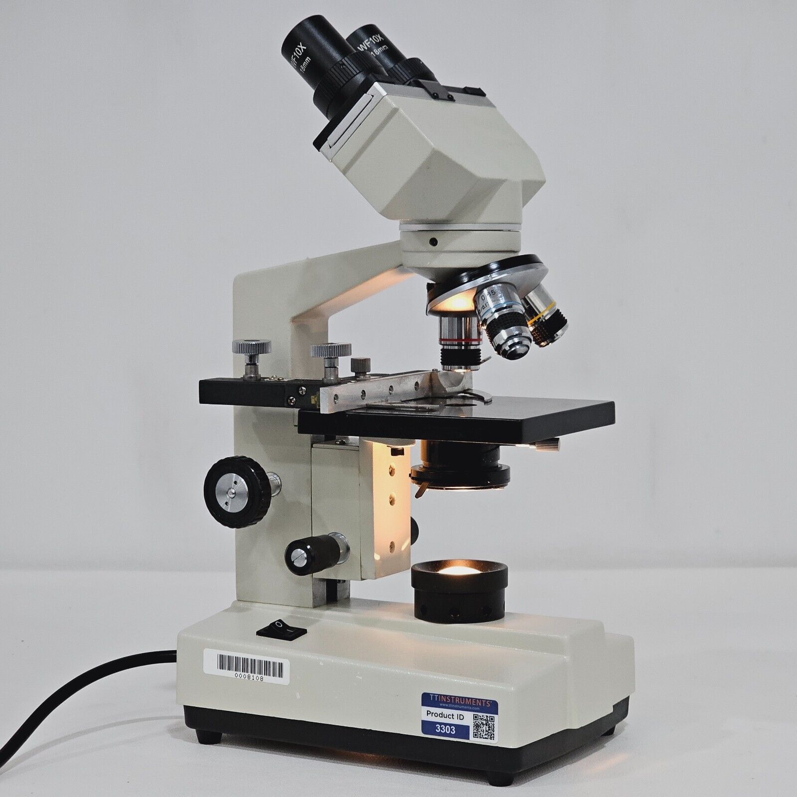 Microscope with Objectives 10/0.25 4/0.1 40/0.65