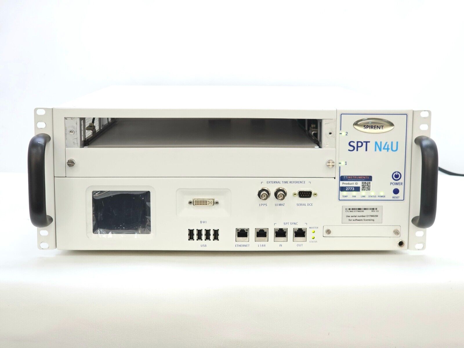 Spirent SPT-N4U-220 2-Slot Chassis Base Model CHS-N4U SPT N4U CTL-N4U REV. E3