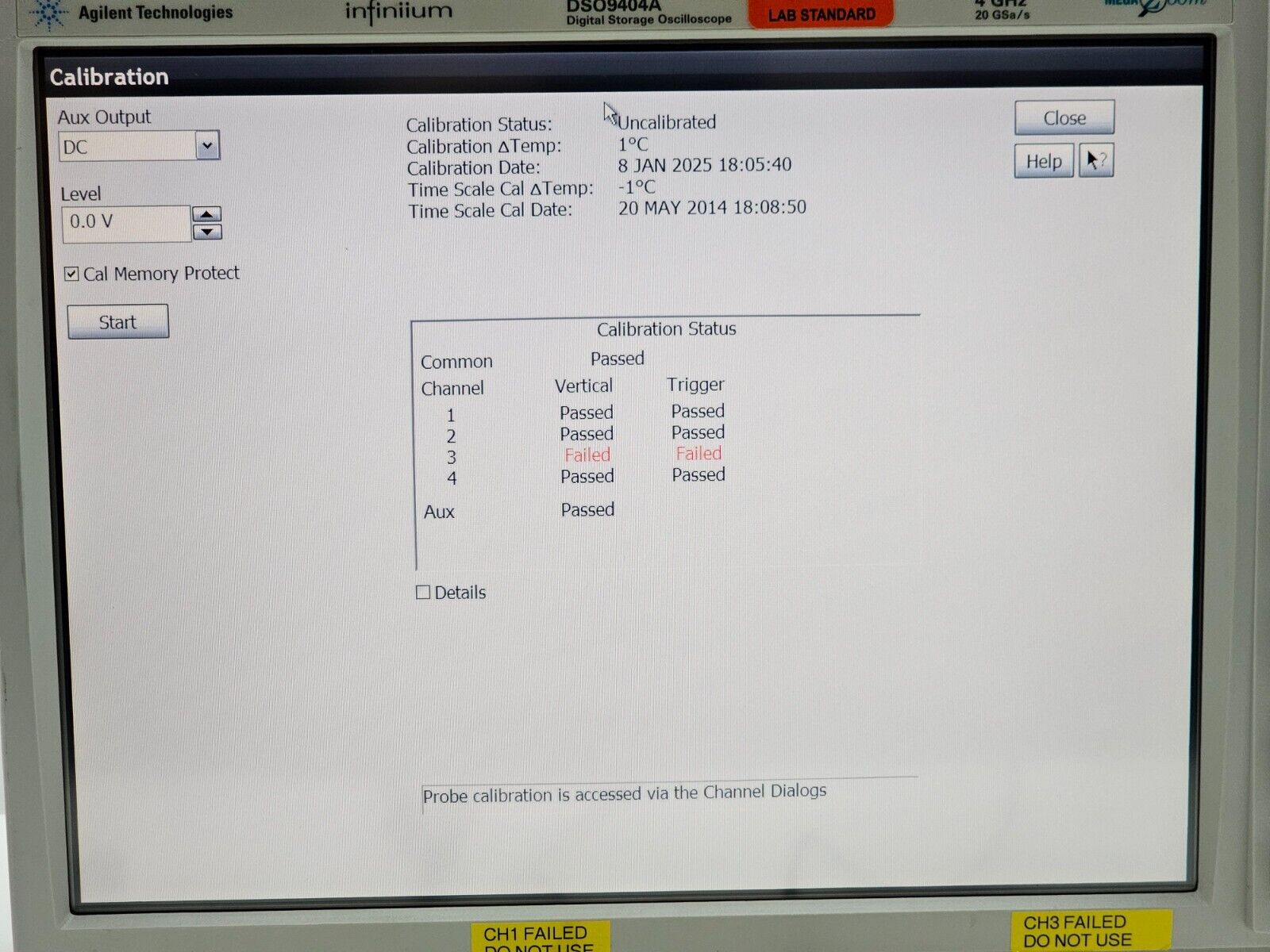 FOR PARTS / REPAIR Keysight Agilent DSO9404A Digital Storage Oscilloscope 4GHz