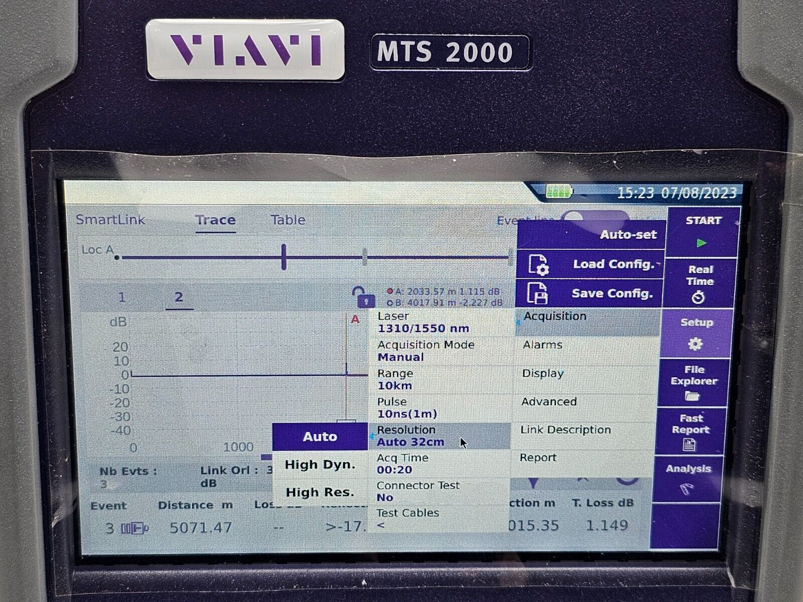 Viavi JDSU MTS 2000 V2 with 4136 FMP2 Metro PON 1310/1550nm + F1625 Live OTDR