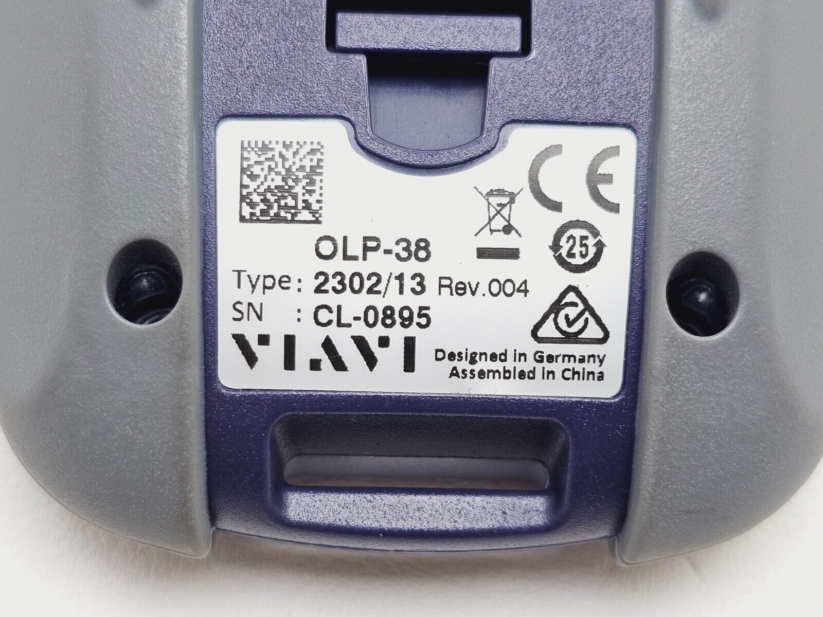 Viavi JDSU OLP-38 Optical Power Meter 1310/1550 nm SM Filtered InGaAs 2302/13