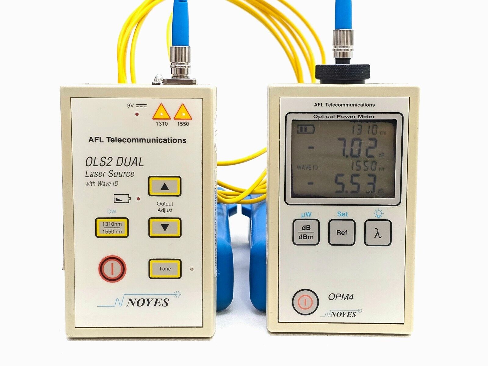 AFL Noyes OPM4-3D & LS2D FC Laser Source (1310/1550) and Power Meter