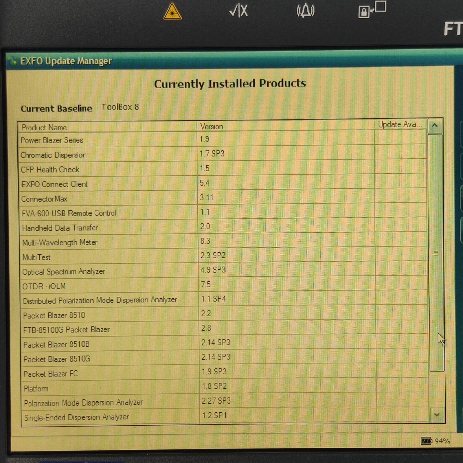 EXFO FTB-500 Mainframe Testing Platform NO Batteries