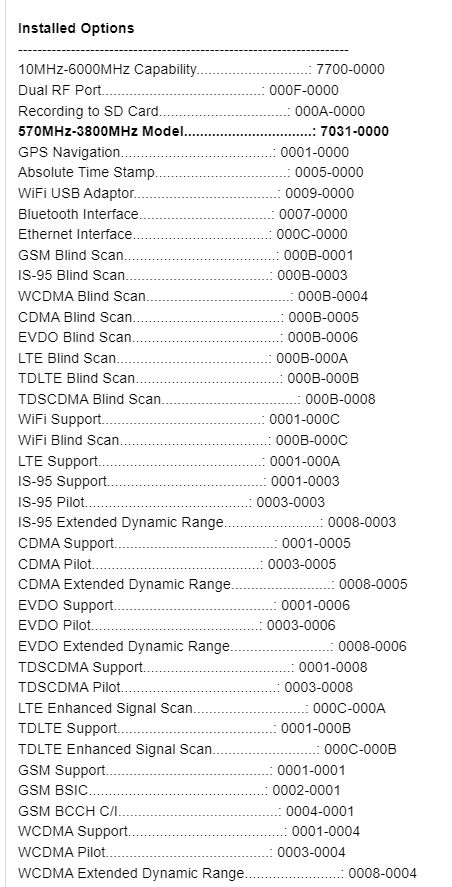 PCTel SeeGull IBflex 570 - 3800 MHz 08900S-E Multiple Band Scanner with Options