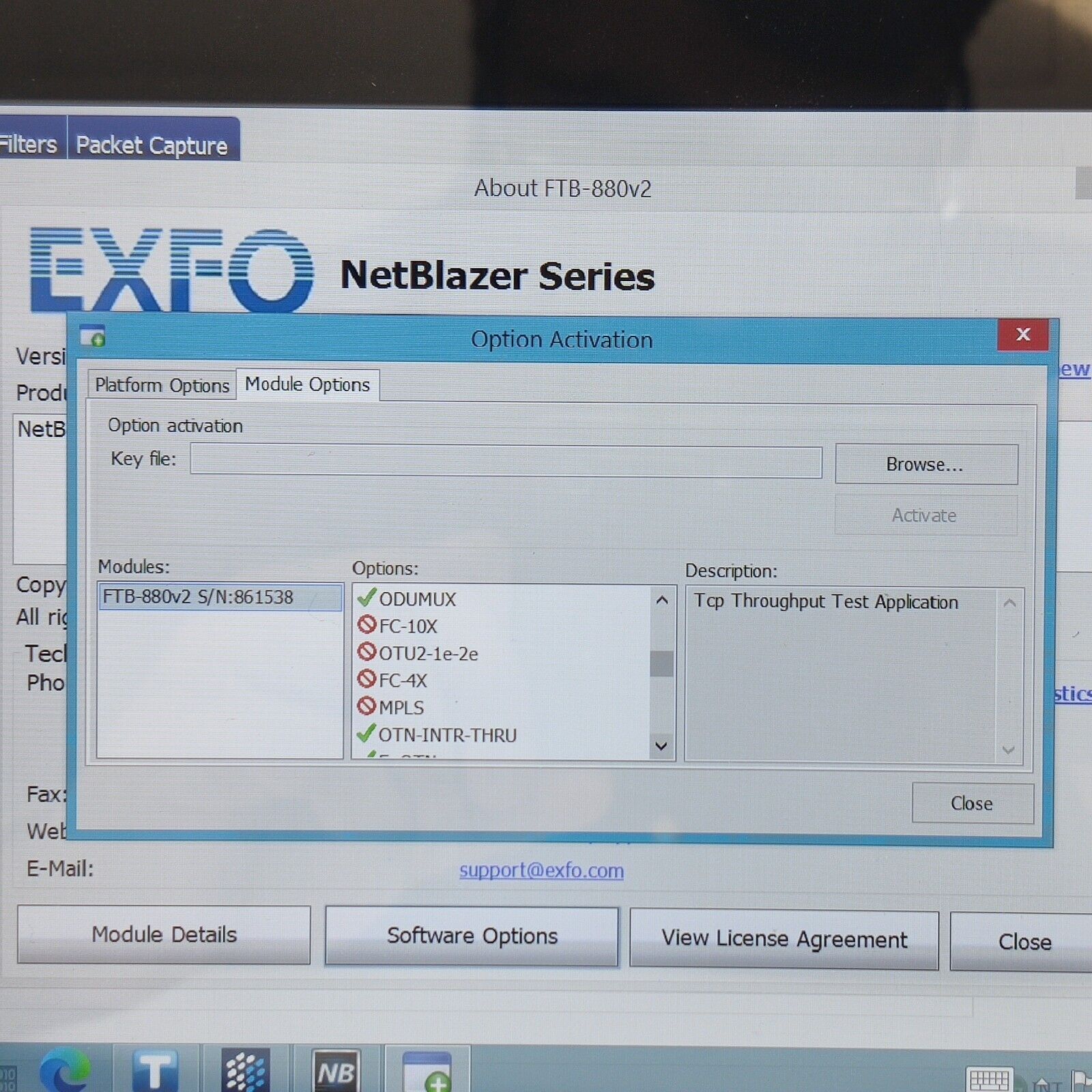 EXFO FTB-1 Pro w/ FTB-880v2 NetBlazer OTN ODU SDH SONET PDH L2-Transparency 52M