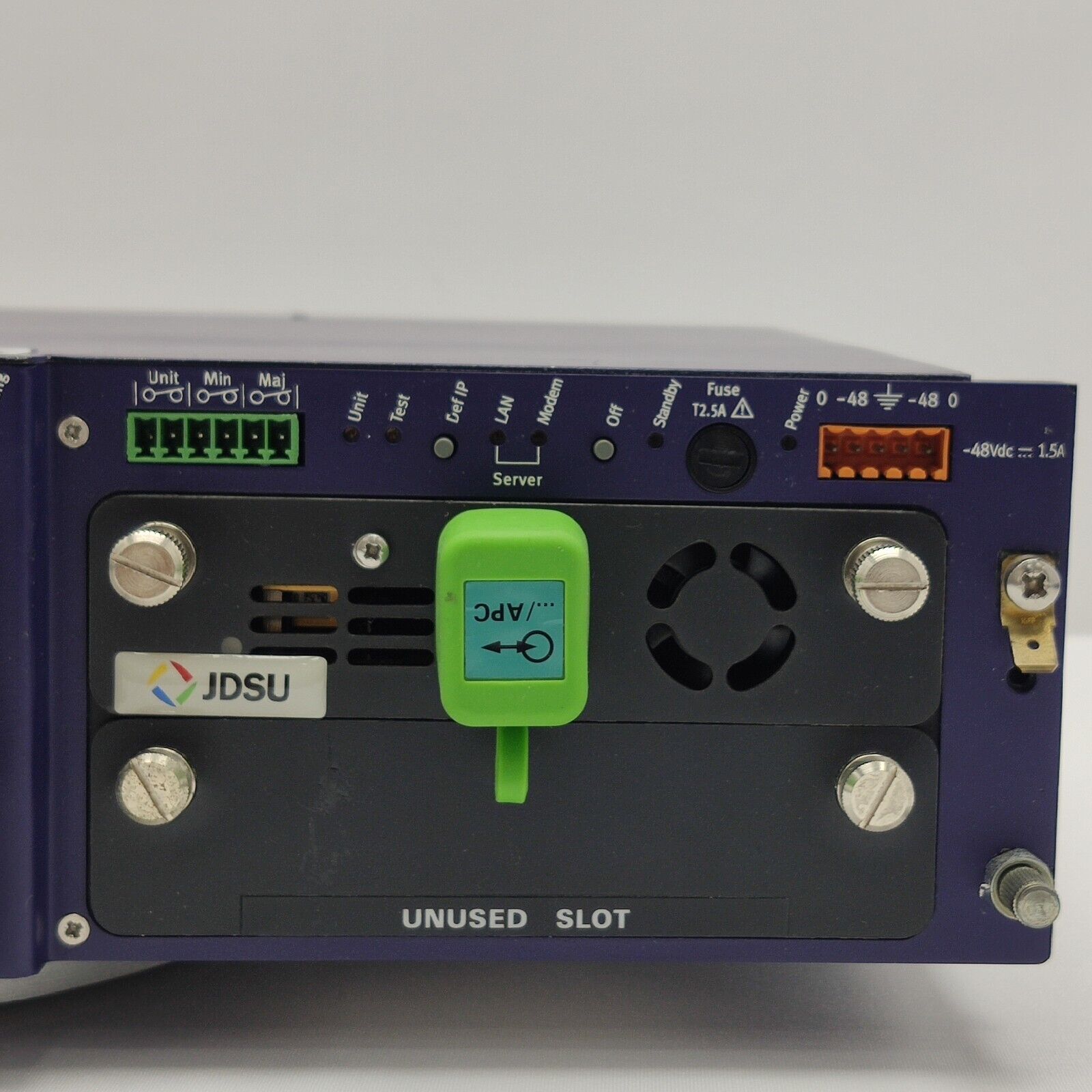 JDSU OTU 8000 w/ E98OS04 1x4 OS w/ E8118RLR65 1650 Filtered OTDR Module