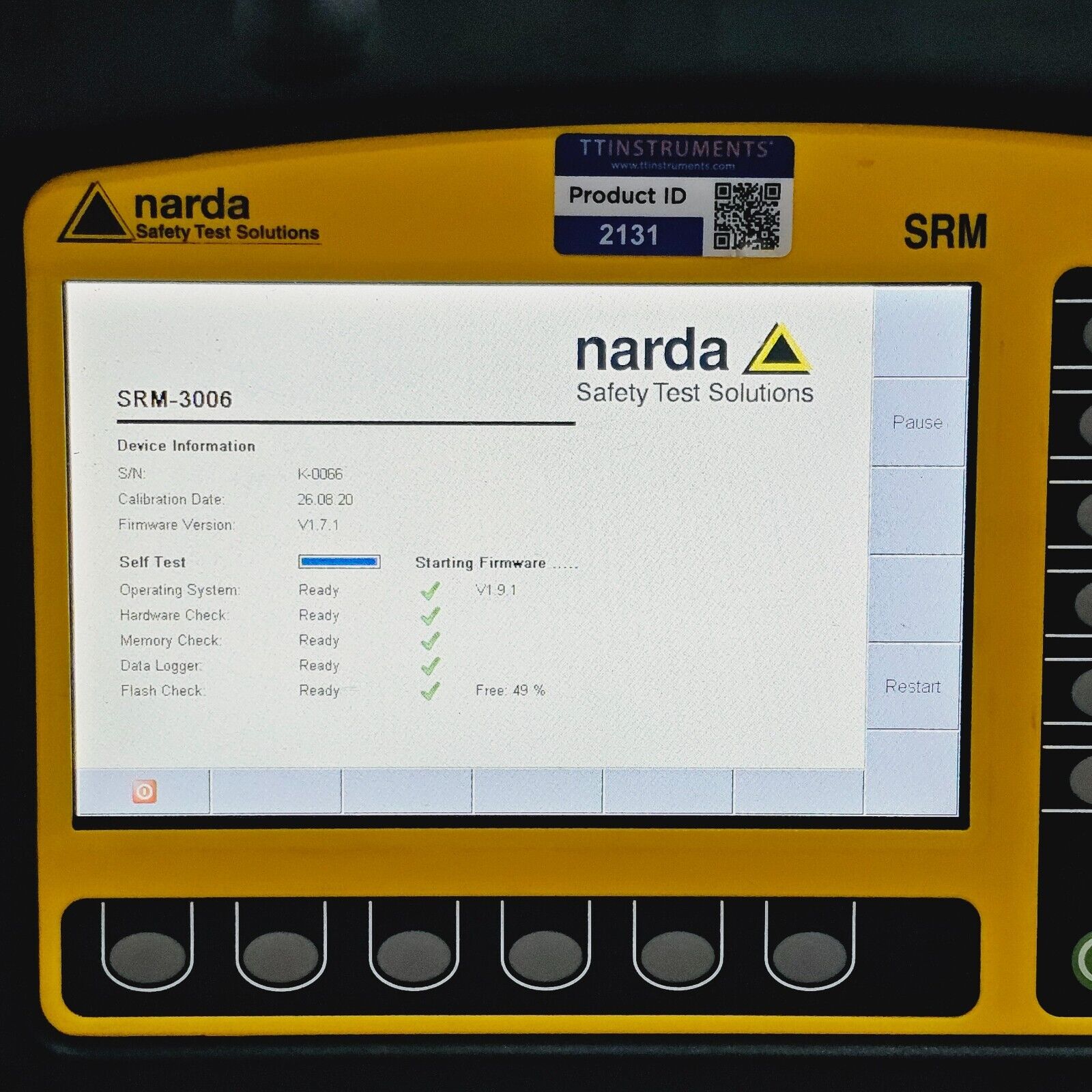 Narda SRM-3006 9 kHz - 6 GHz & E-Field Antenna Three-Axis 27 MHz - 3 GHz RFI/EMI