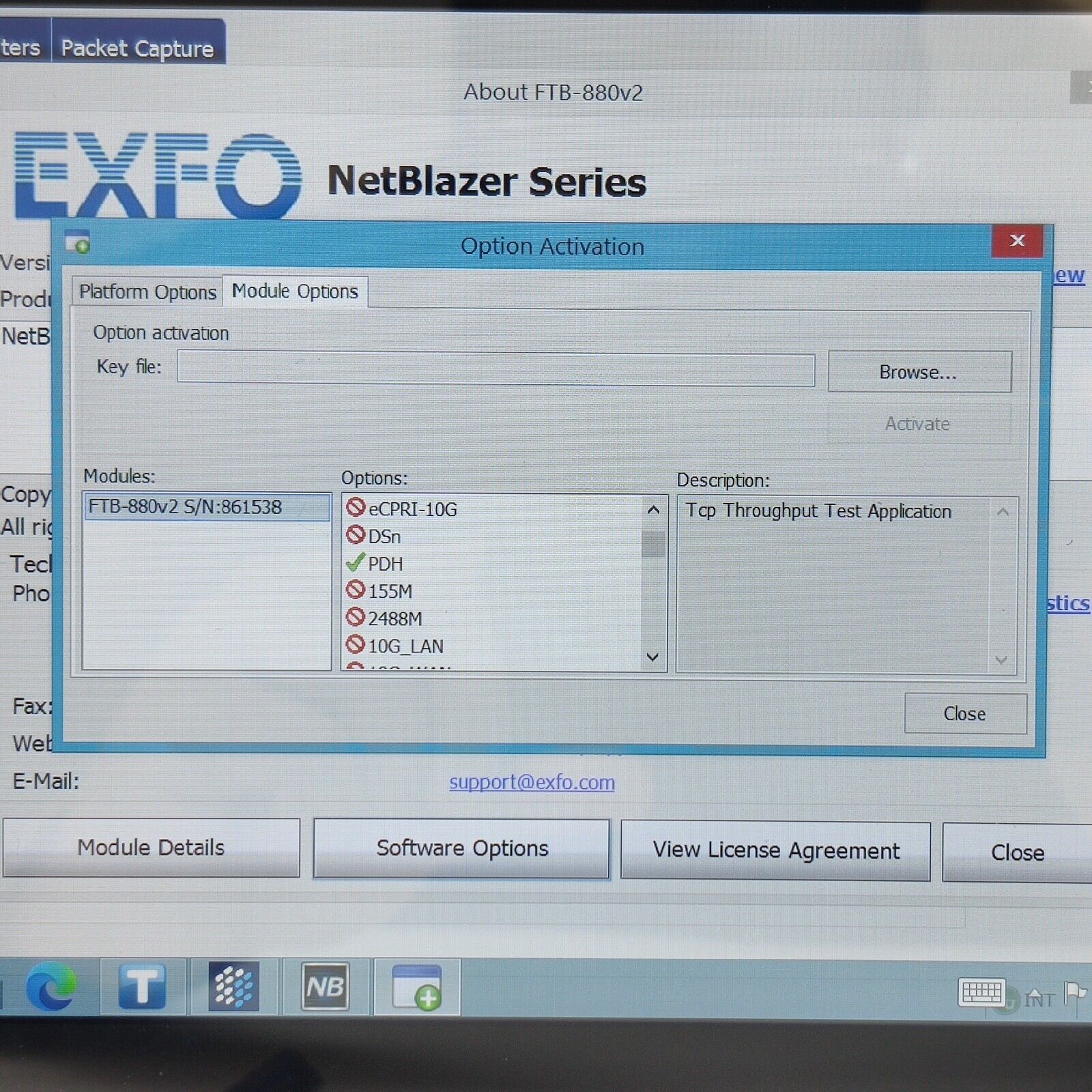 EXFO FTB-1 Pro w/ FTB-880v2 NetBlazer OTN ODU SDH SONET PDH L2-Transparency 52M