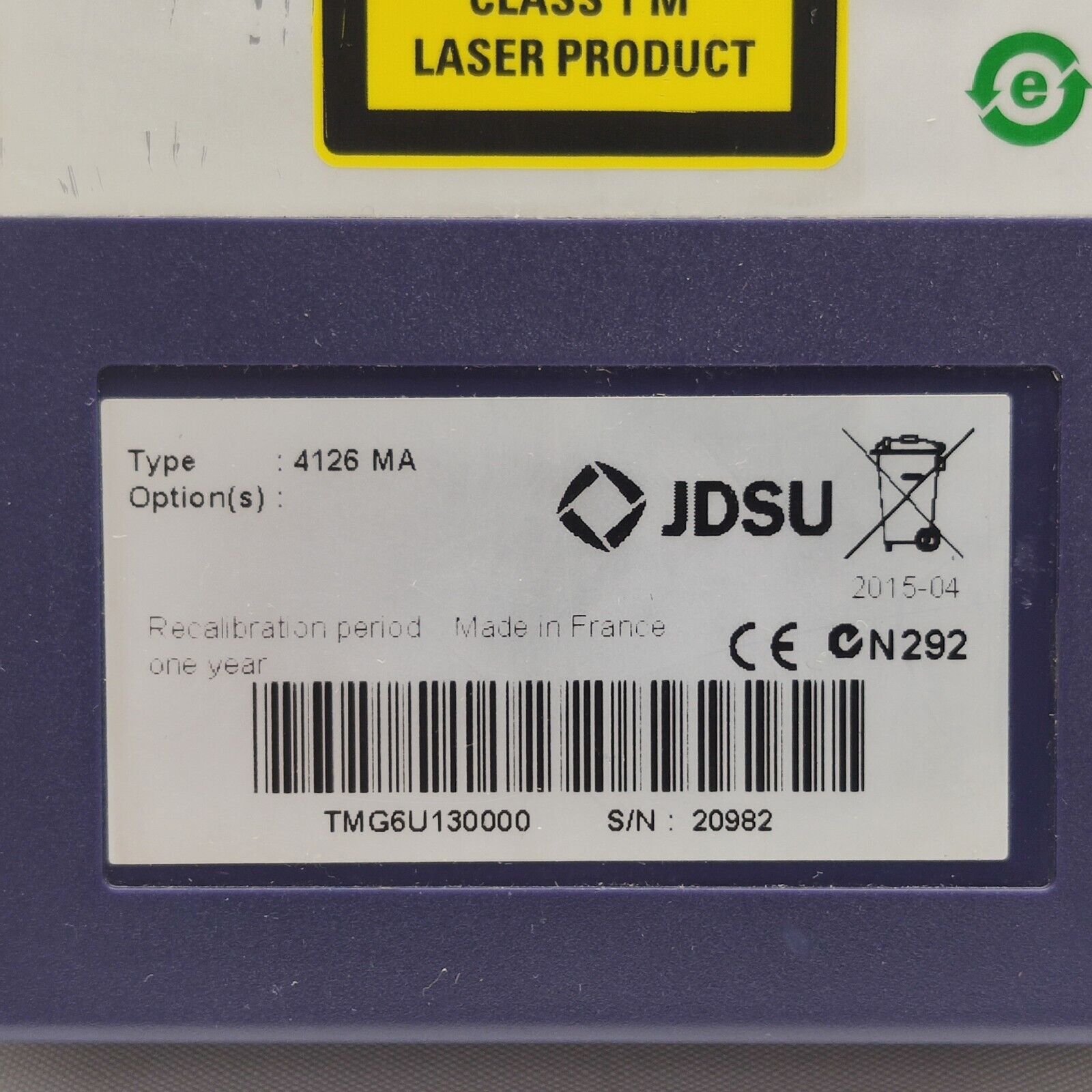 Viavi JDSU 4126 MA SM OTDR 1310/1550 nm 40/38 dB PC  Metro Access FTTH