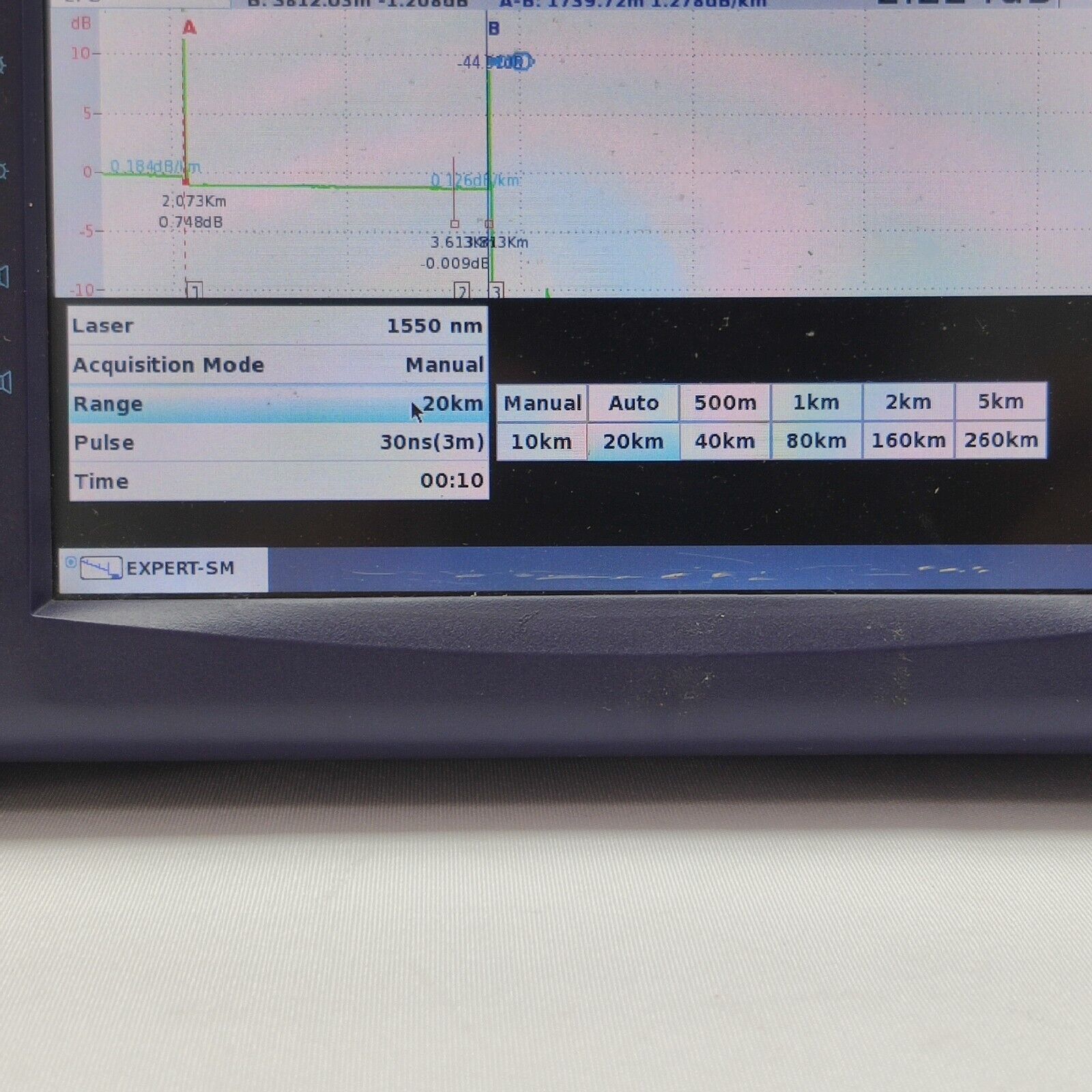 Viavi JDSU MTS 4000 Mainframe w/ 4126 MA SM OTDR 1310/1550 nm 37/35 dB APC