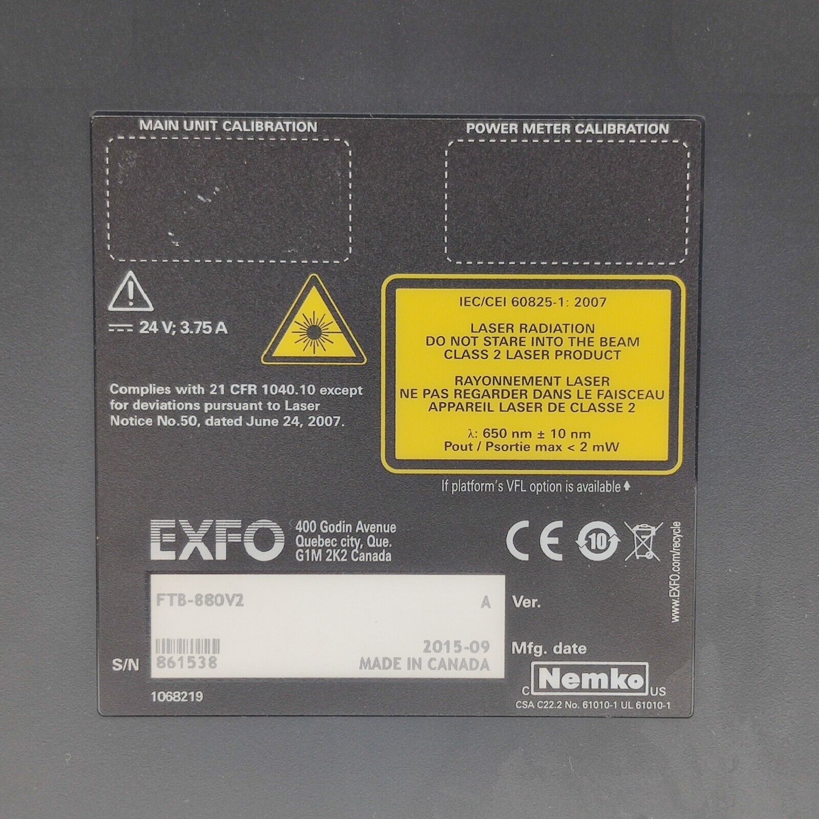 EXFO FTB-1 Pro w/ FTB-880v2 NetBlazer OTN ODU SDH SONET PDH L2-Transparency 52M