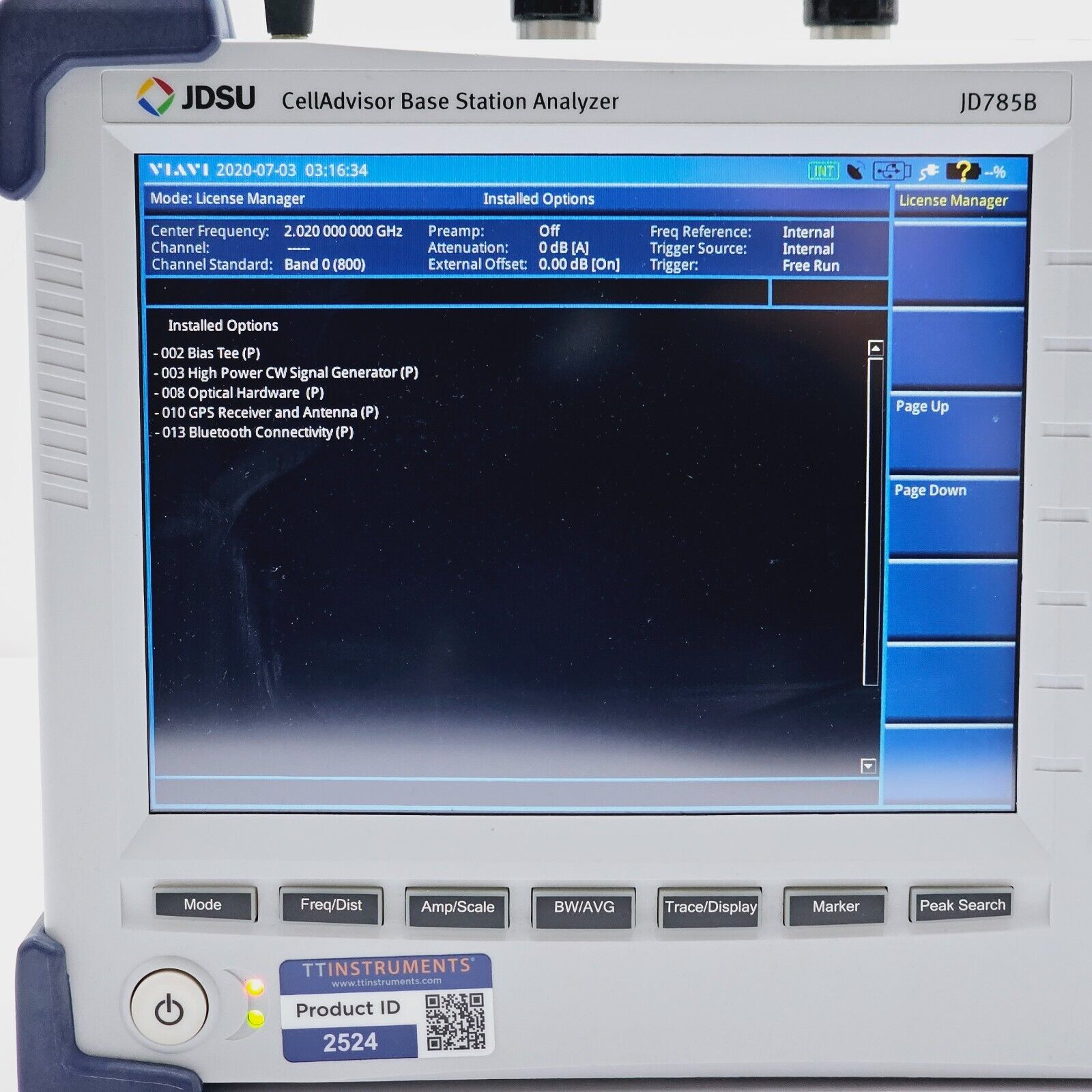 JDSU JD785B CellAdvisor Base Station Analyzer 9kHz-8GHz w/ JD78050509 OSL