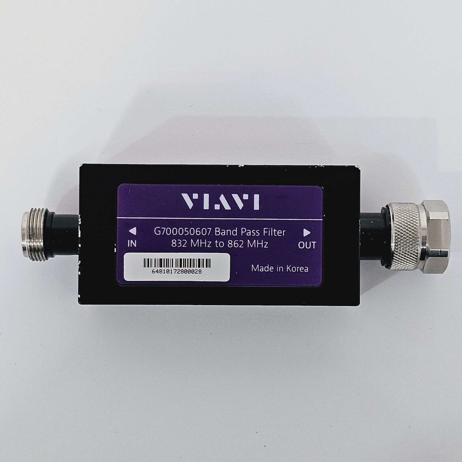 Viavi G700050607 Band Pass Filter 832 MHz to 867 MHz N(m)-N(f) 50 Ohm