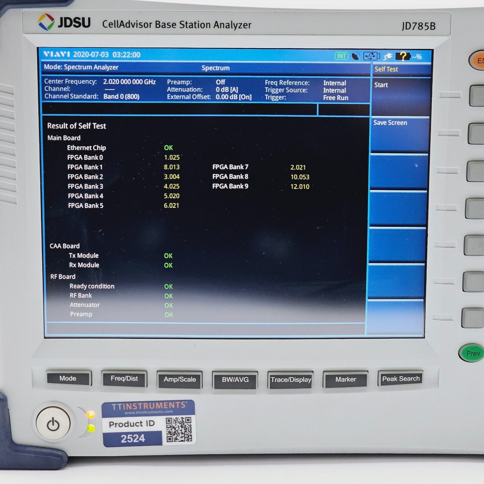 JDSU JD785B CellAdvisor Base Station Analyzer 9kHz-8GHz w/ JD78050509 OSL