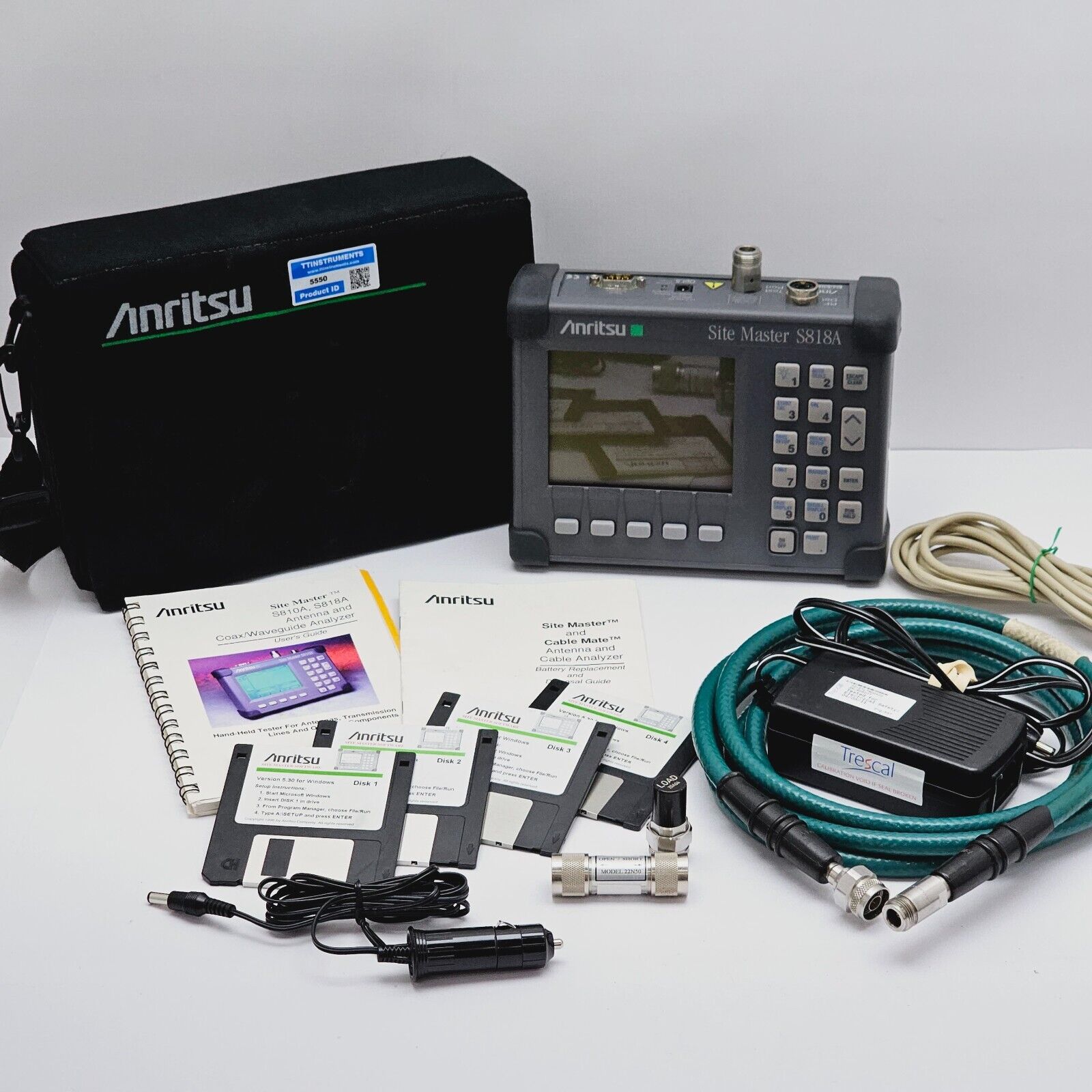 Anritsu S818A Site Master Cable & Antenna Analyzer w/ Option 5 3.3 GHz - 18 GHz