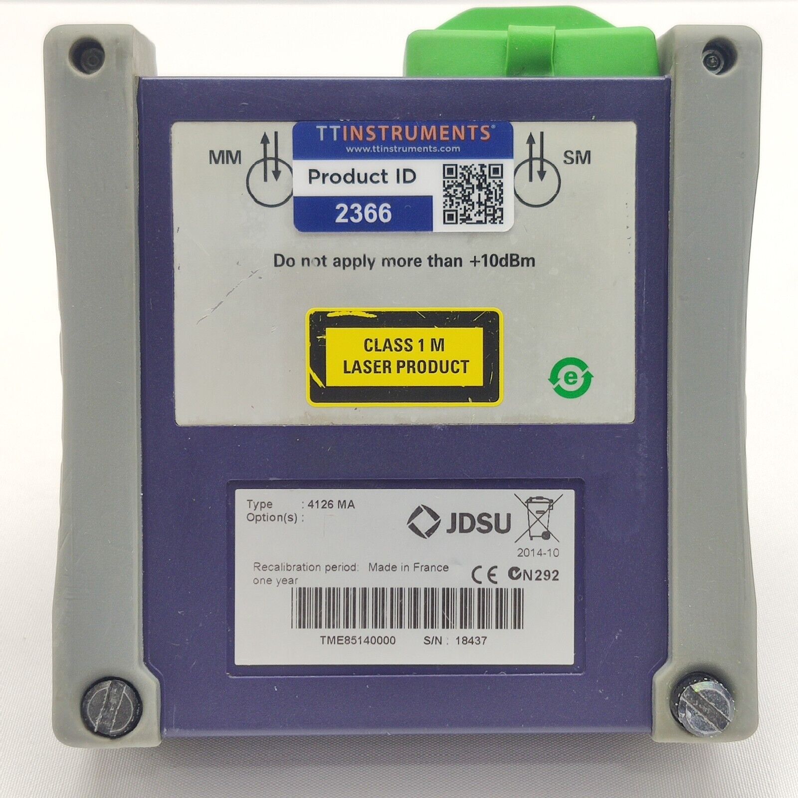 Viavi JDSU 4126 MA SM OTDR 1310/1550 nm 40/38 dB APC  Metro Access FTTH