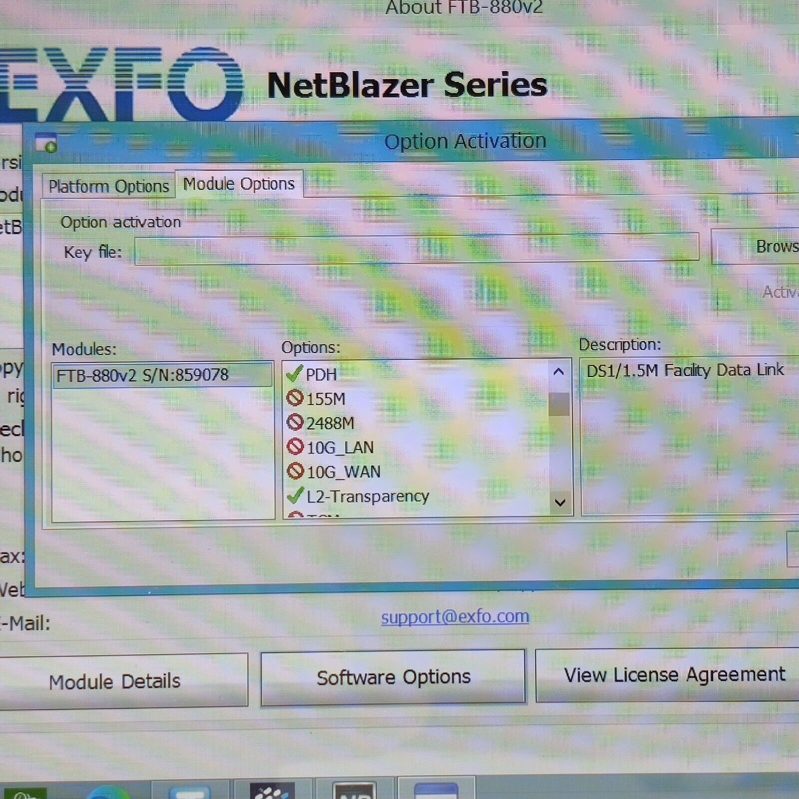 EXFO FTB-1 Pro w/ FTB-880v2 NetBlazer L2 OTN ODU 52M iORF PIM Loaded w/ Options