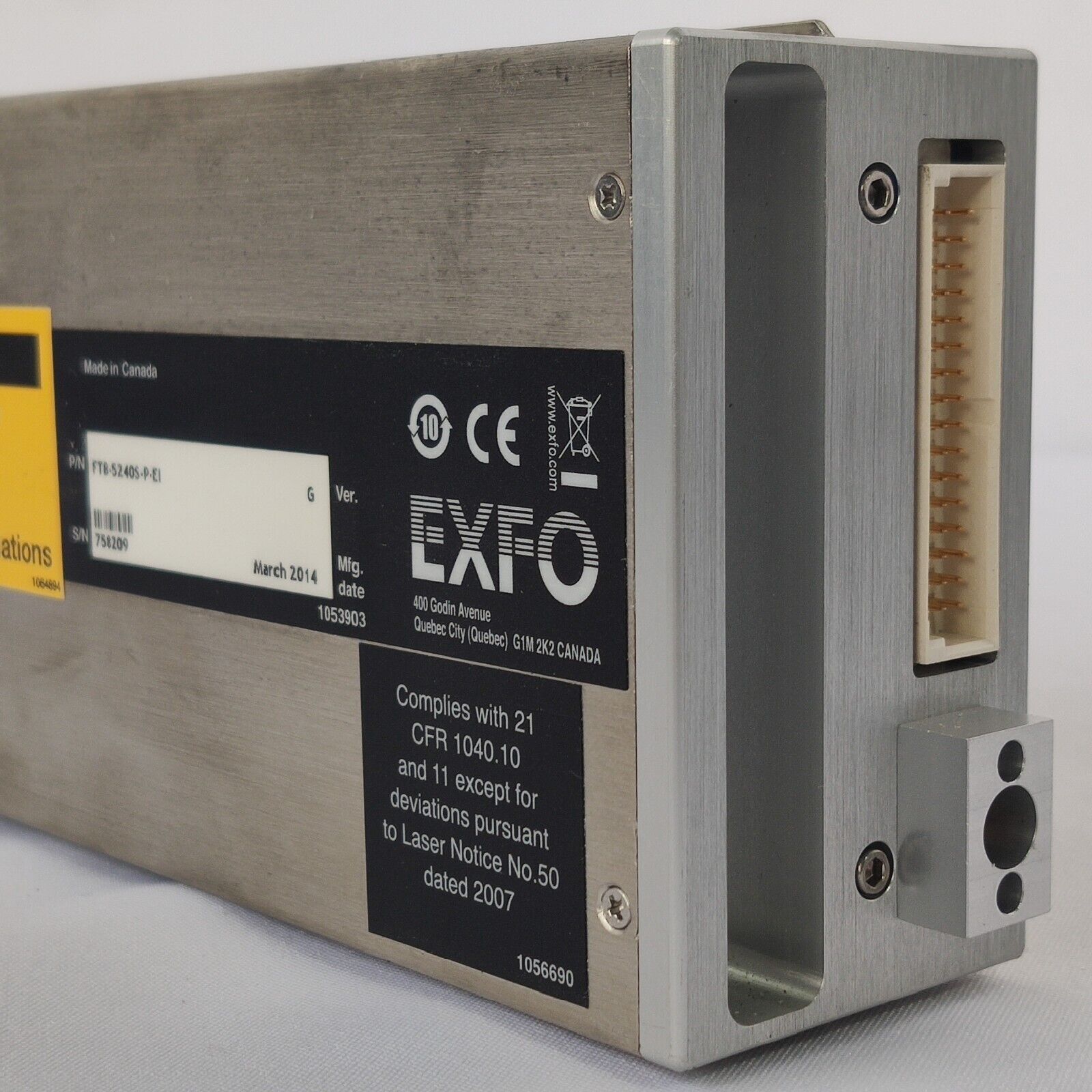 EXFO FTB-500 Mainframe w/ FTB-5240S-P OSA Optical Spectrum Analyzer 1250-1650 nm