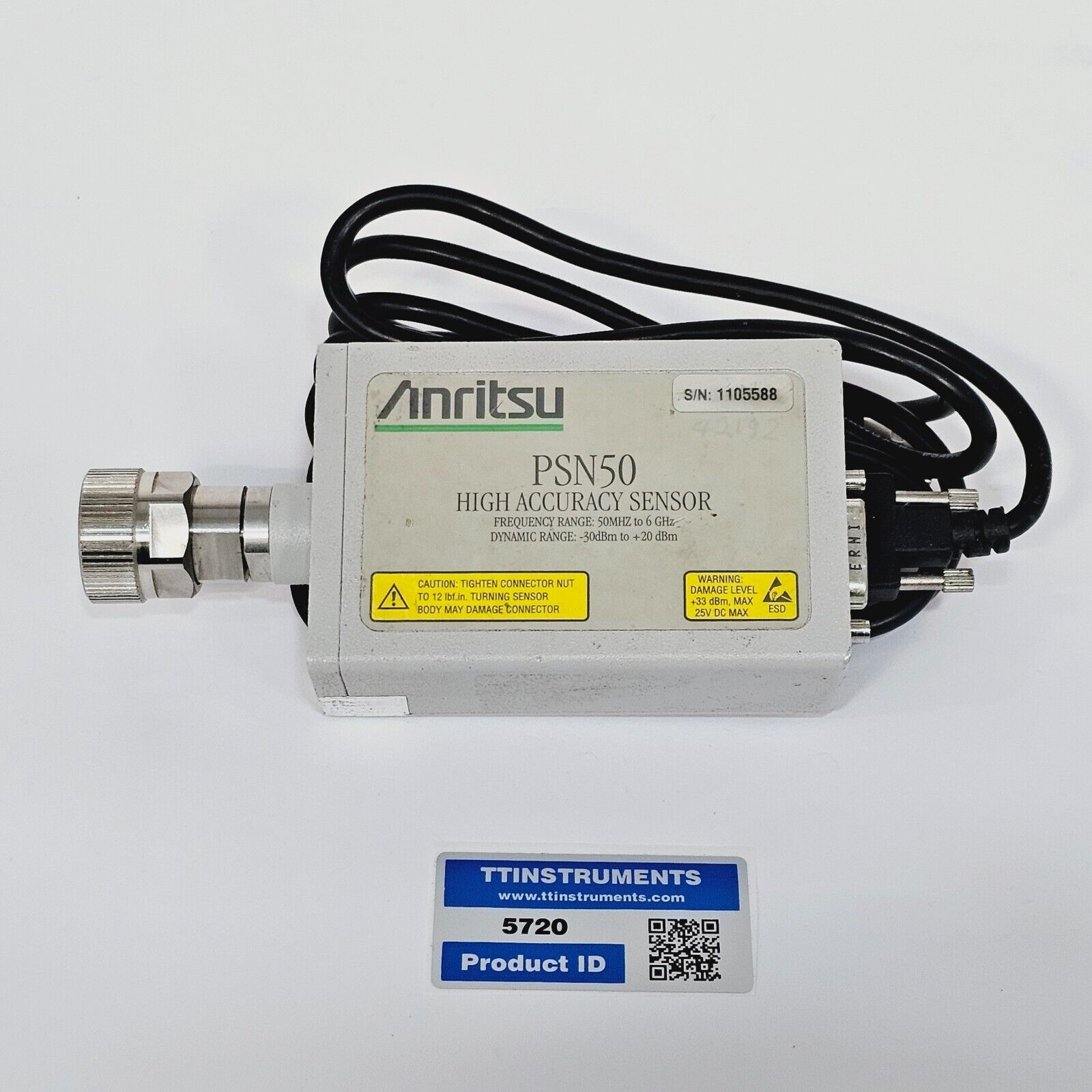 Anritsu PSN50 High Accuracy Sensor 50MHz to 6GHz -30 dBm to +20 dBm