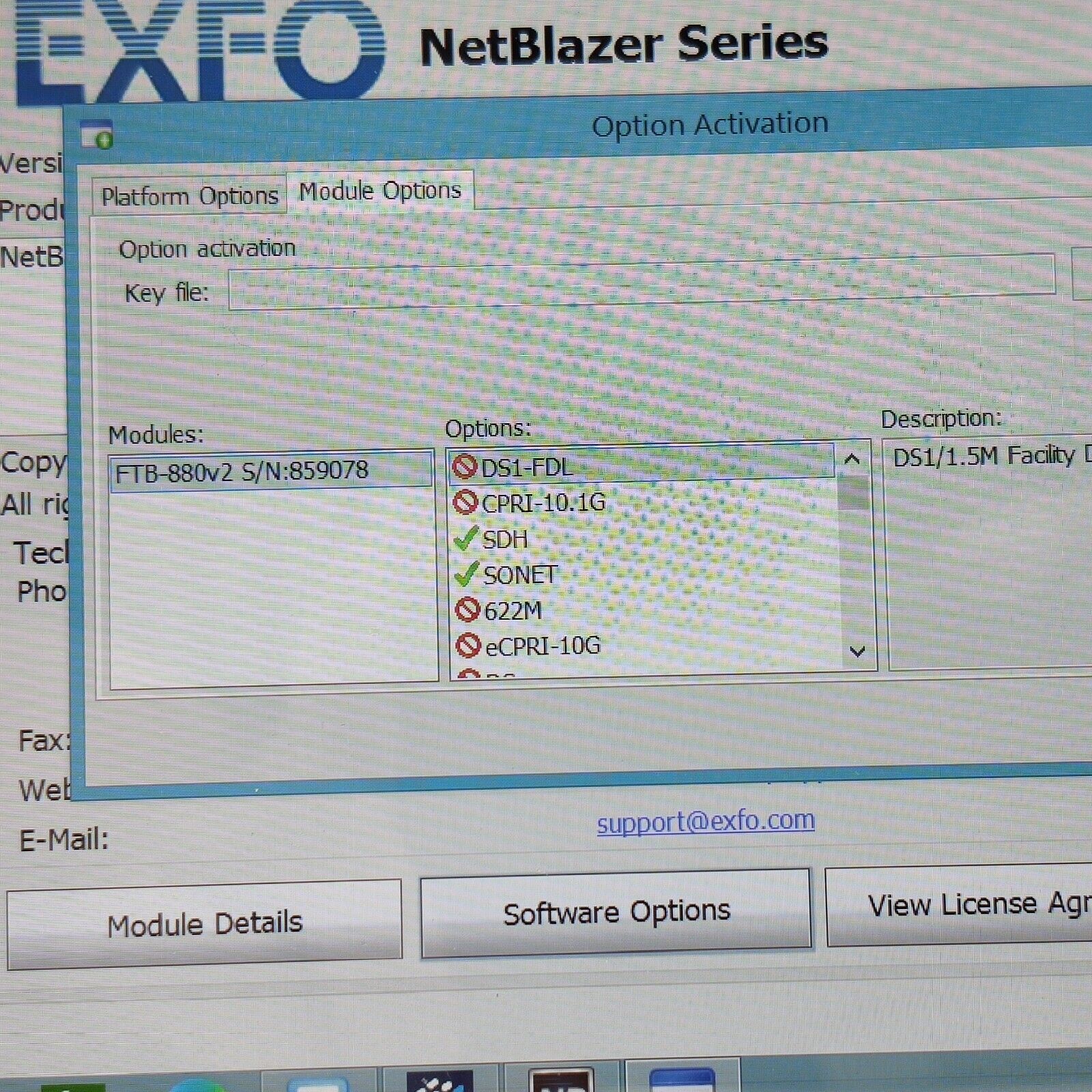 EXFO FTB-1 Pro w/ FTB-880v2 NetBlazer L2 OTN ODU 52M iORF PIM Loaded w/ Options