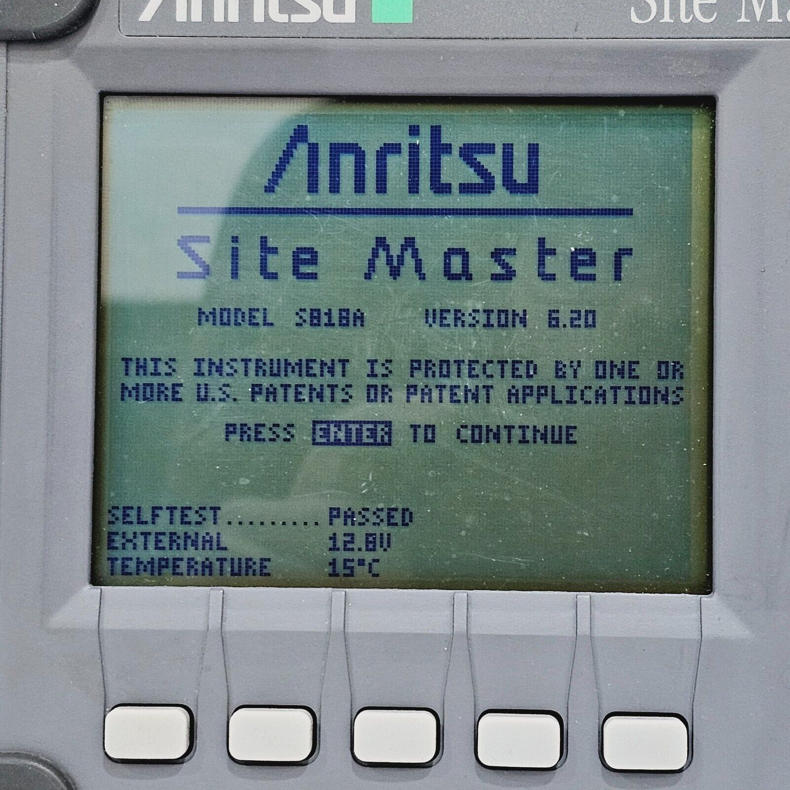 Anritsu S818A Site Master Cable & Antenna Analyzer 3.3 GHz - 18 GHz w/ Option 5