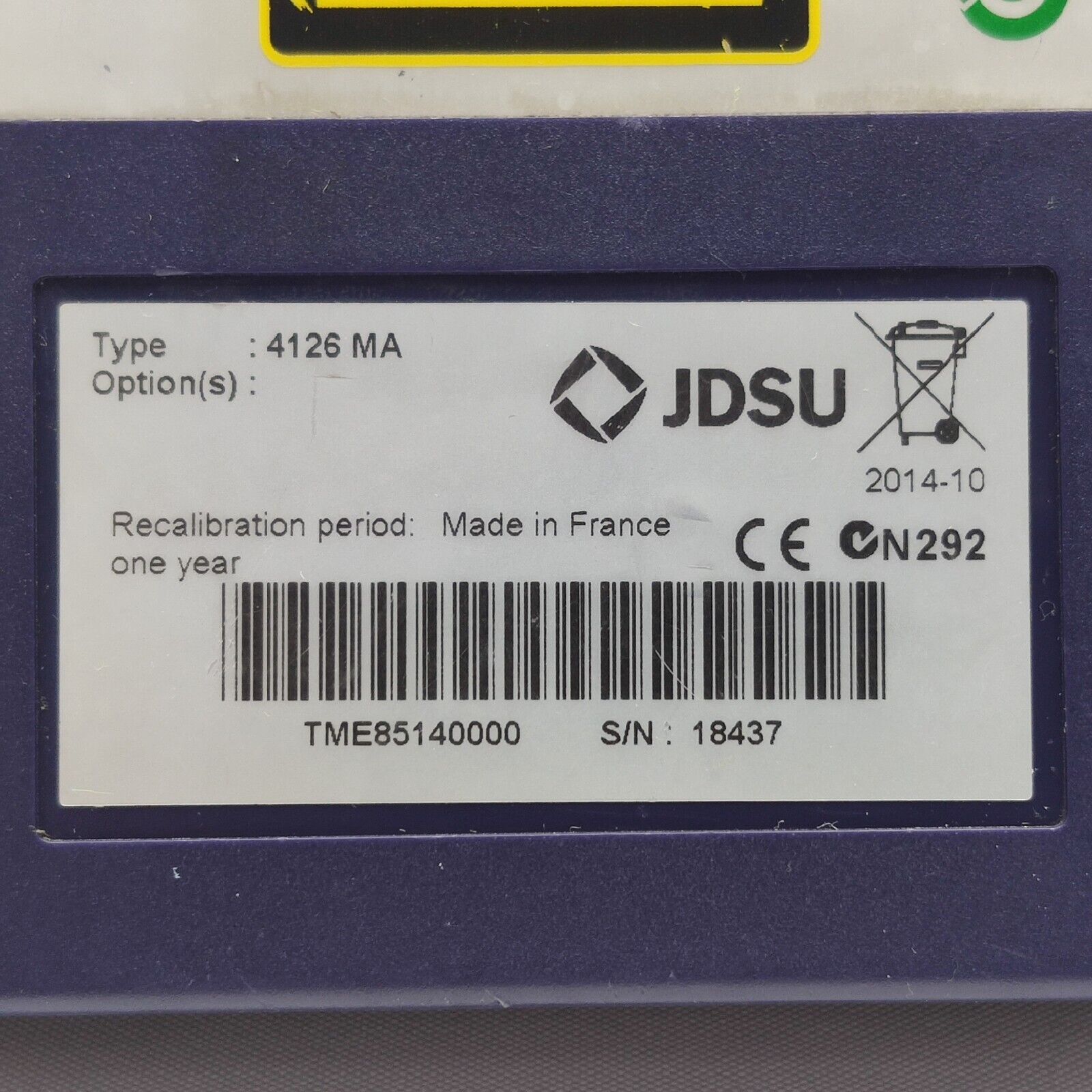 Viavi JDSU 4126 MA SM OTDR 1310/1550 nm 40/38 dB APC  Metro Access FTTH