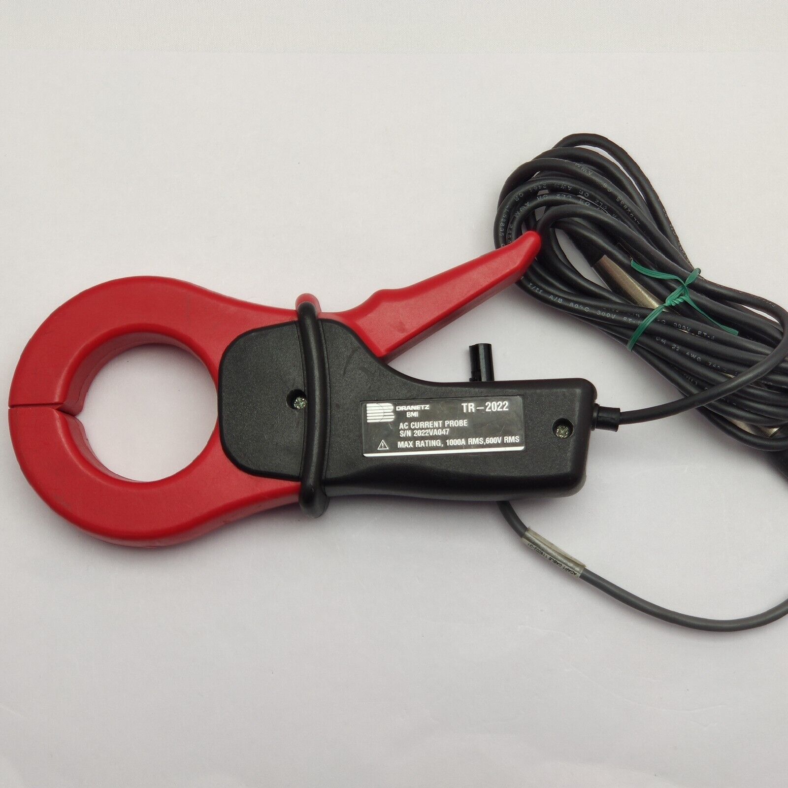 Dranetz BMI TR-2022 Clamp-on AC Current Probe TR2022 1000A 600V