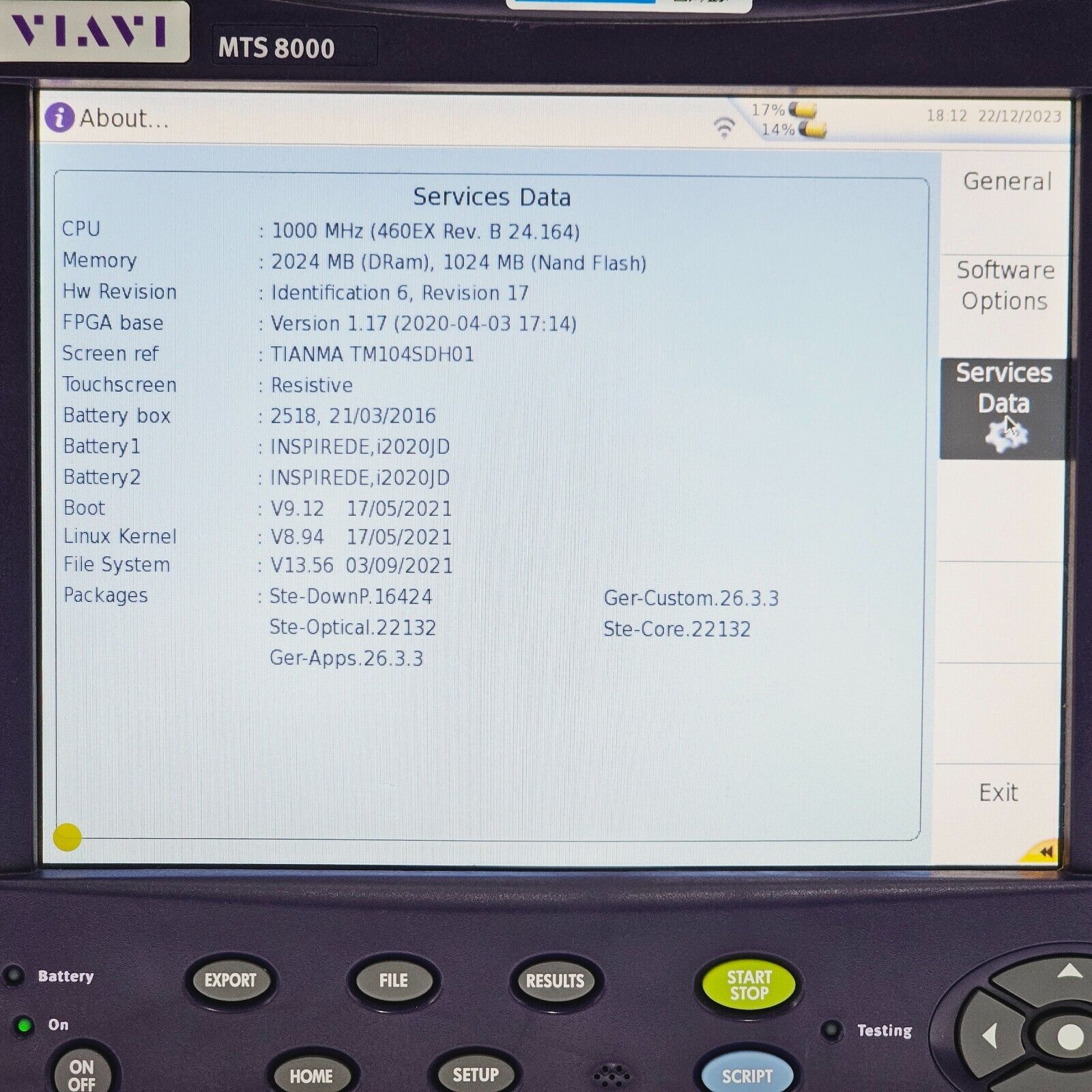 JDSU Viavi MTS 8000E VFL PM w/ OSA-500 2281/91.51 Optical DWDM Analyzer