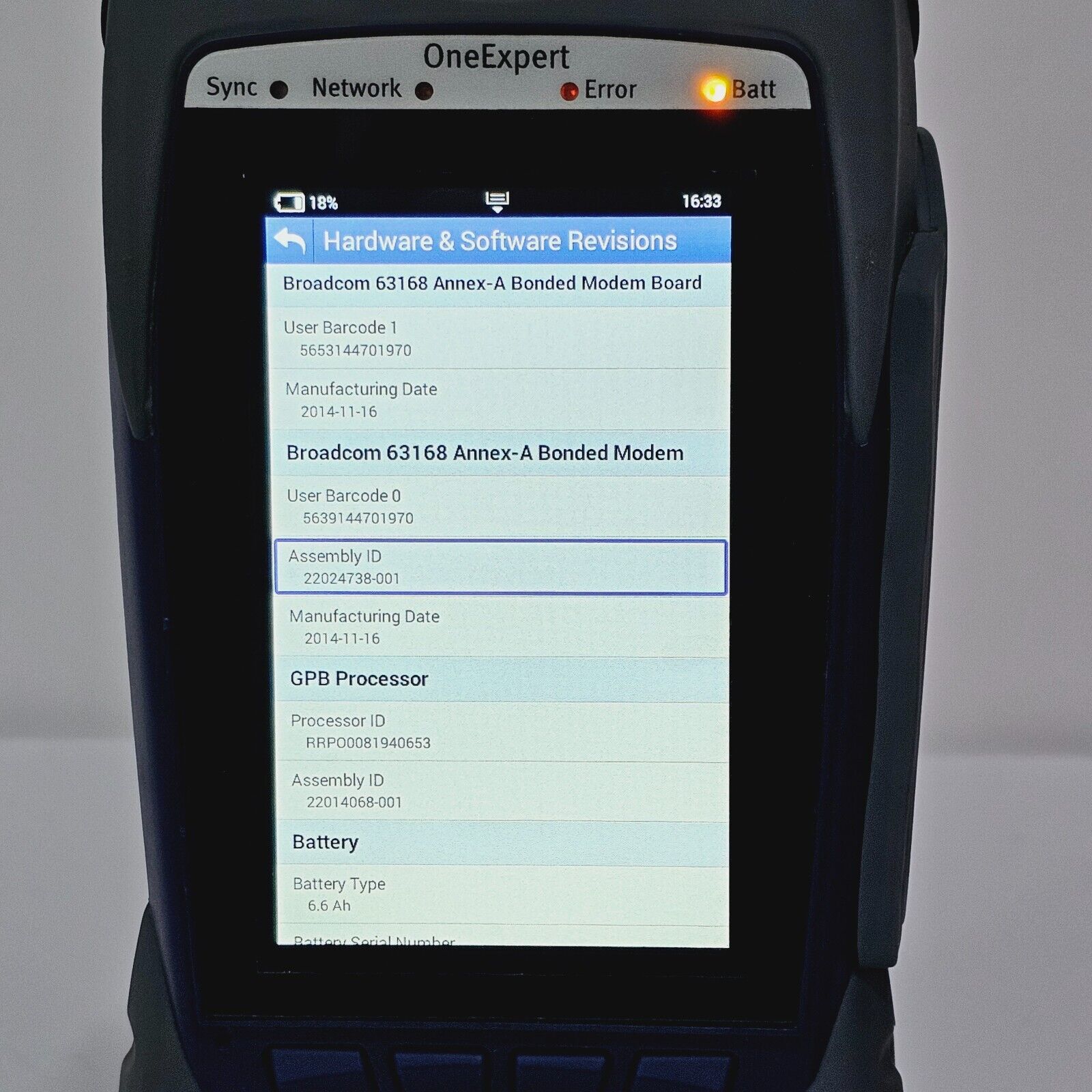 Viavi Calibrated OneExpert ONX-580 DSL Bonded G.fast Broadcom V35B Profile