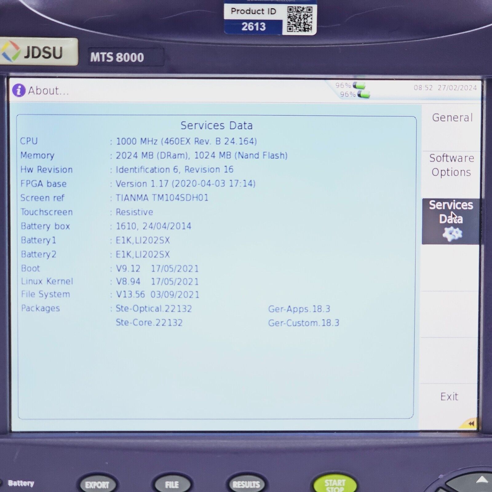 JDSU Viavi MTS 8000E w/ OSA-500 2281/91.51 Optical DWDM Analyzer 2281/91.51 OSA