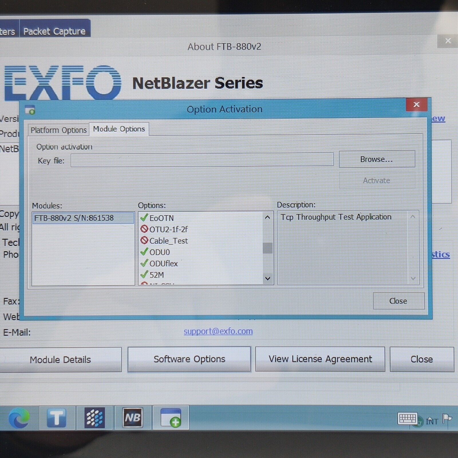 EXFO FTB-1 Pro w/ FTB-880v2 NetBlazer OTN ODU SDH SONET PDH L2-Transparency 52M