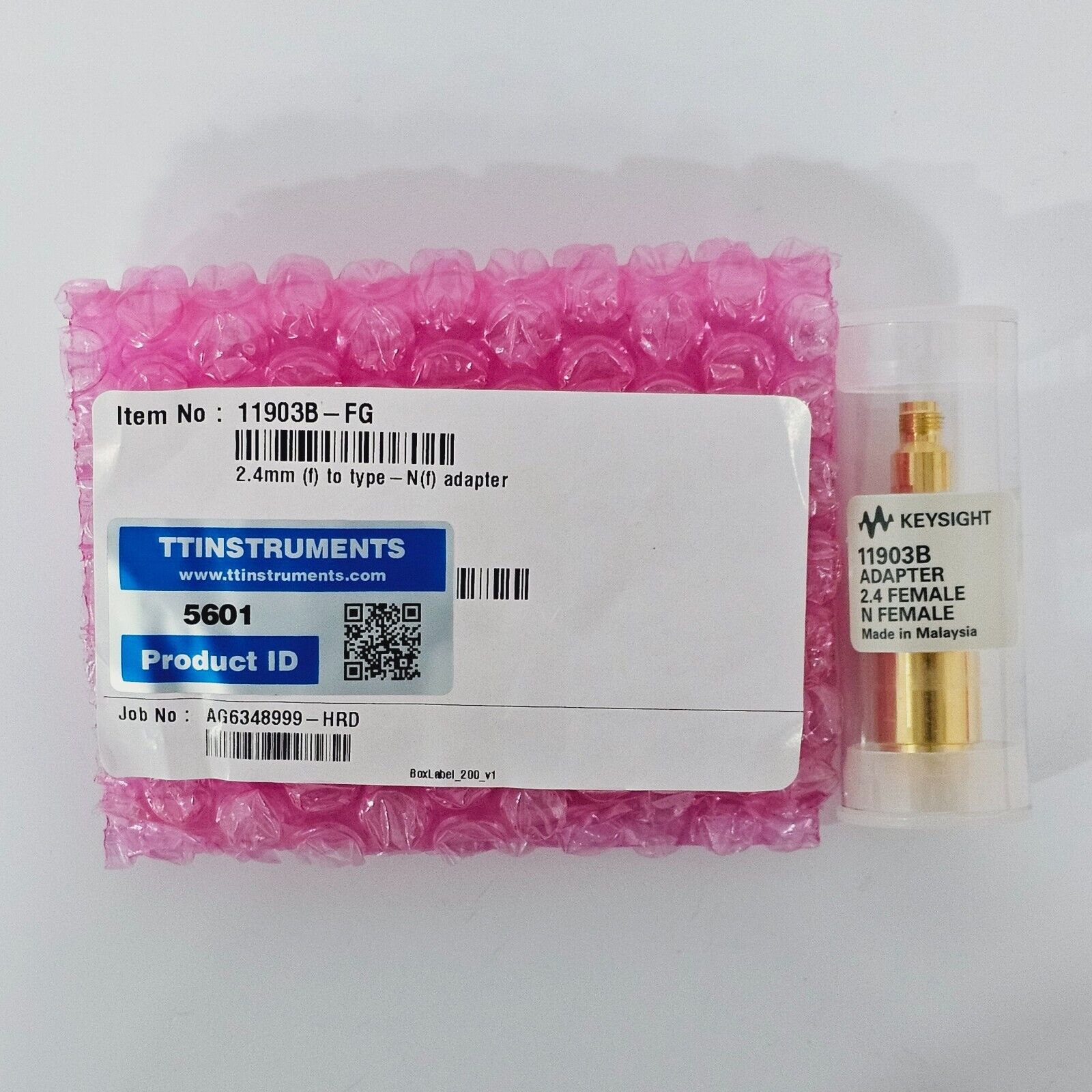 Keysight Agilent 11903B Adapter 2.4mm Female to Type-N Female DC to 18 GHz