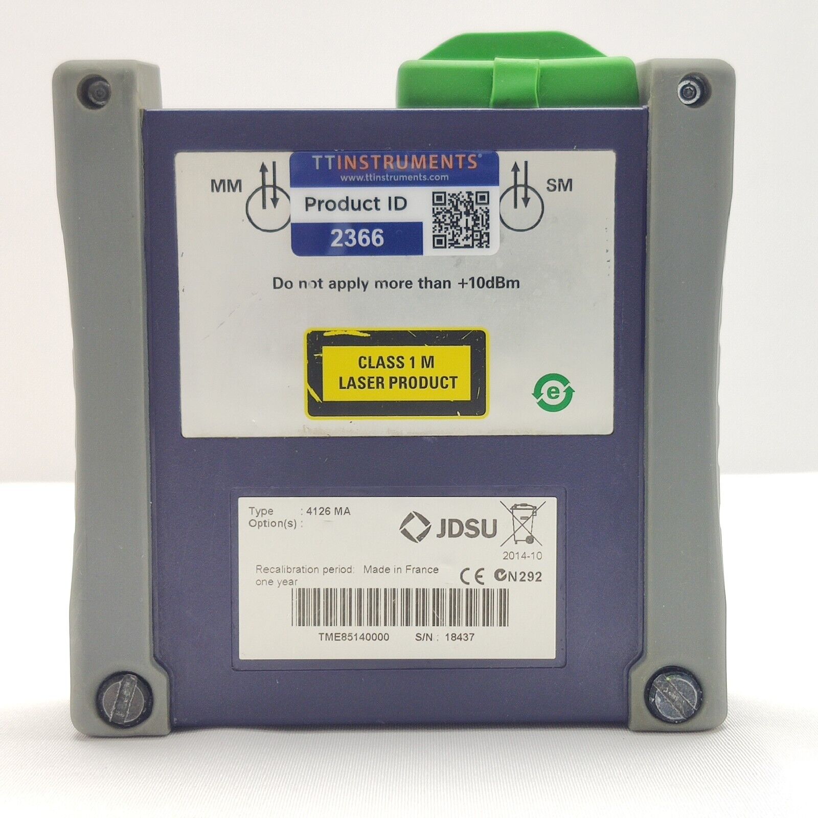 Viavi JDSU 4126 MA SM OTDR 1310/1550 nm 40/38 dB APC  Metro Access FTTH