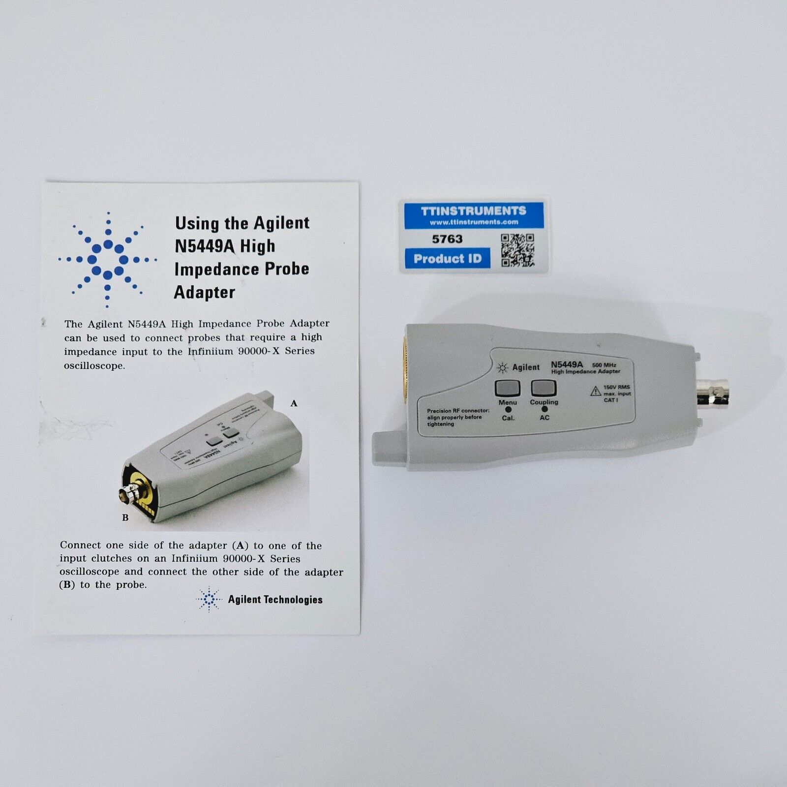 Keysight Agilent N5449A 500 MHz High Impedance Adapter for Infiniium Oscilloscop