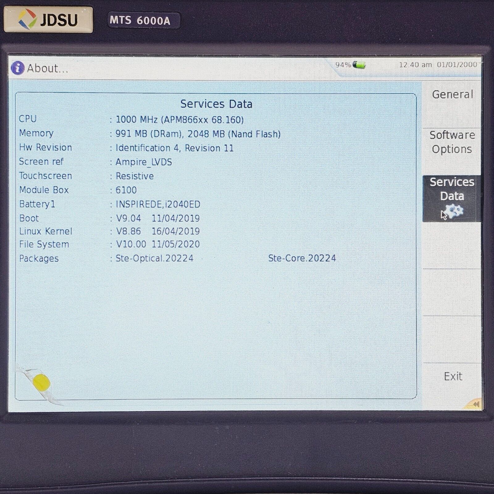 Viavi JDSU 6000A V2 Mainframe w/ Module Carrier