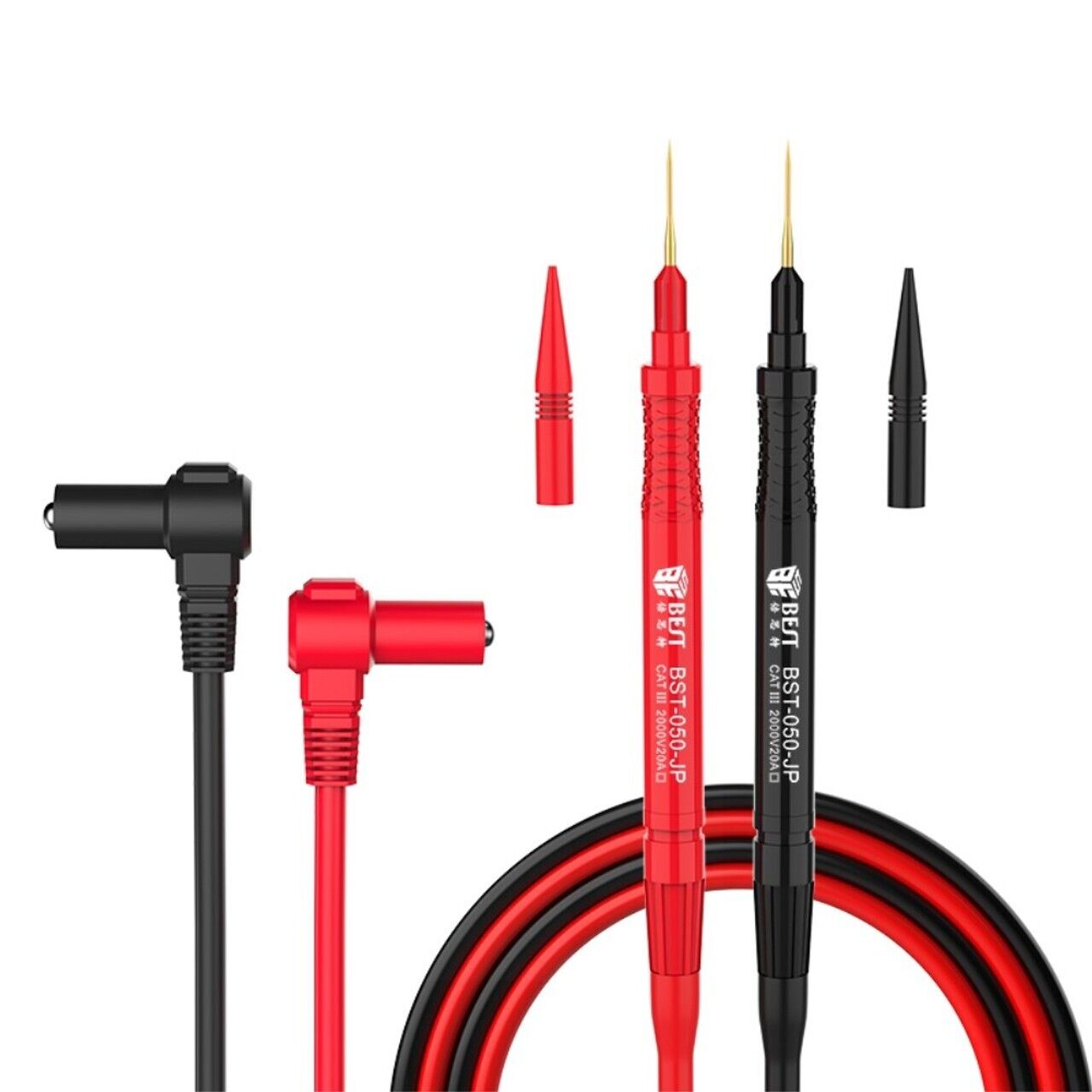 BST-050-JP Ultra Fine Soft Silicone 2000V 20A Multimeter Test Leads Probes