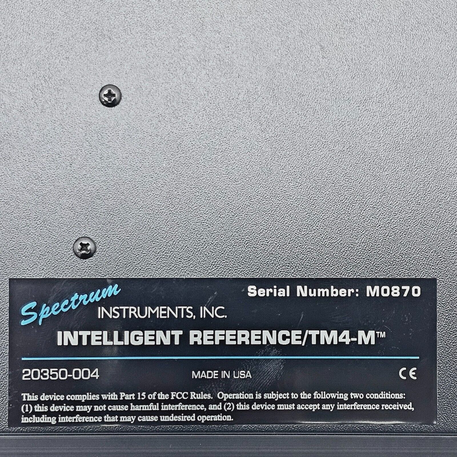 Spectrum Instruments TM-4M Time & Frequency Reference System 20350-004 GPS