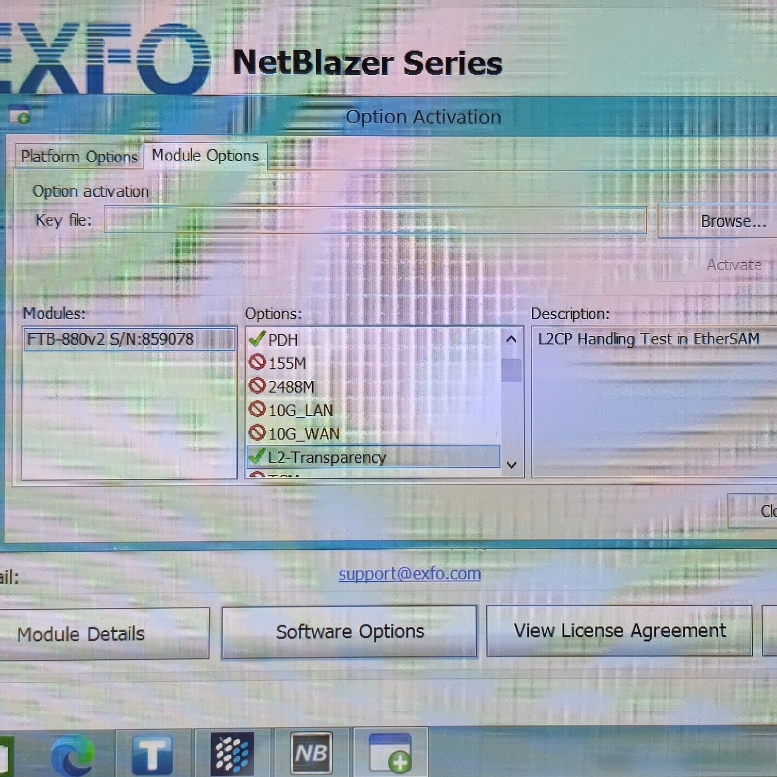 EXFO FTB-1 Pro w/ FTB-880v2 NetBlazer L2 OTN ODU 52M iORF PIM Loaded w/ Options